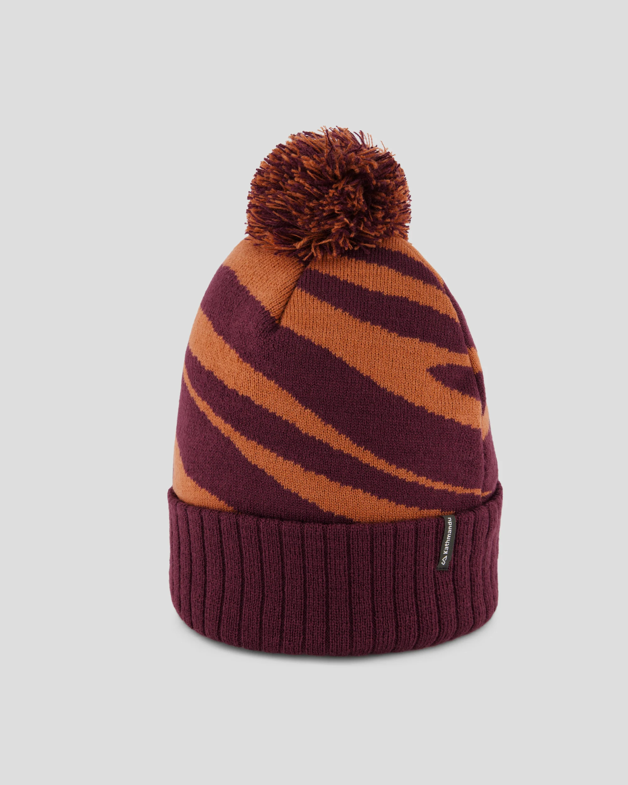 Braided River Pom Pom Beanie - Mulberry Braided River - Image 3