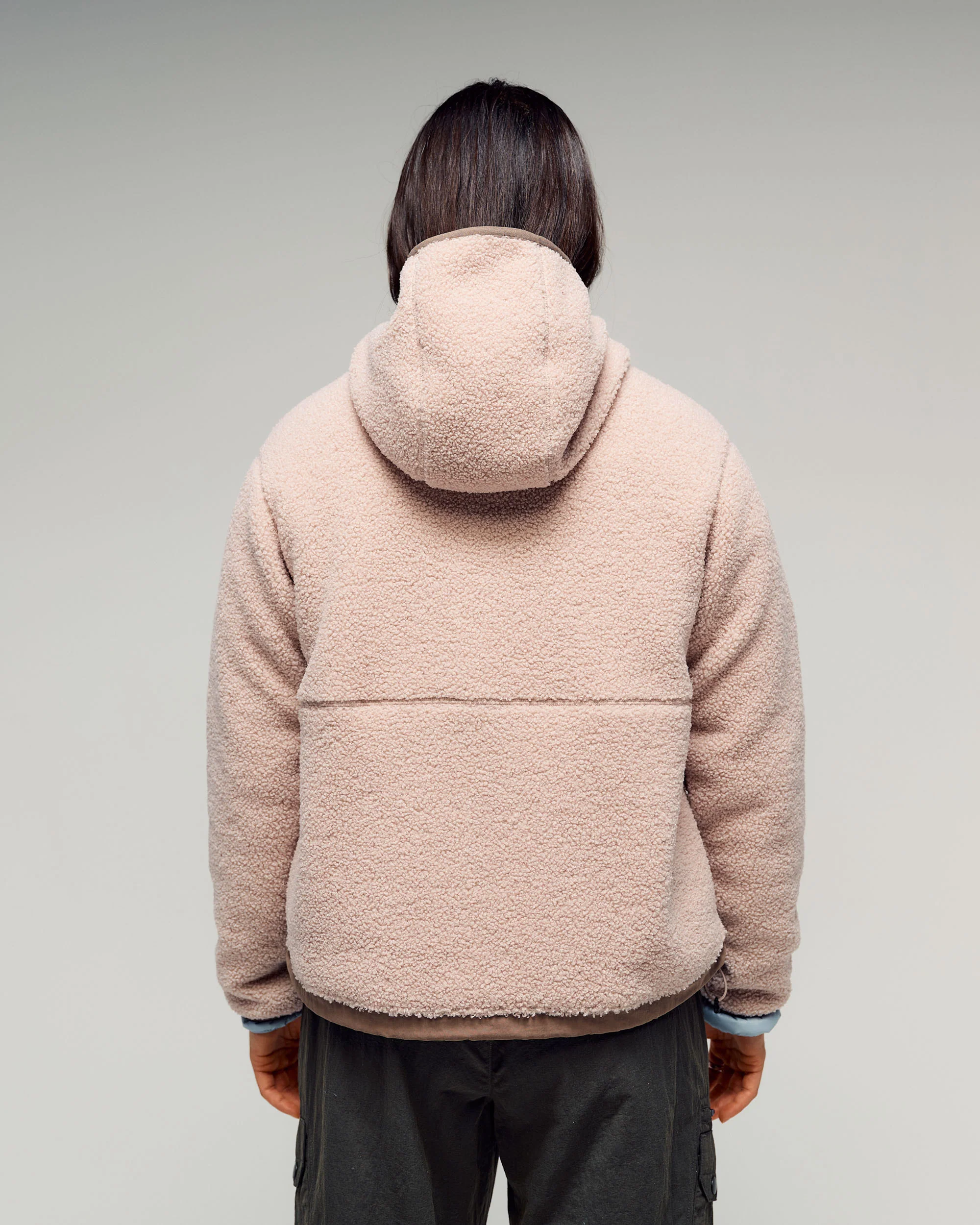 Women's Co-Z High Pile Hooded Pullover v2 - Light Taupe - Image 3