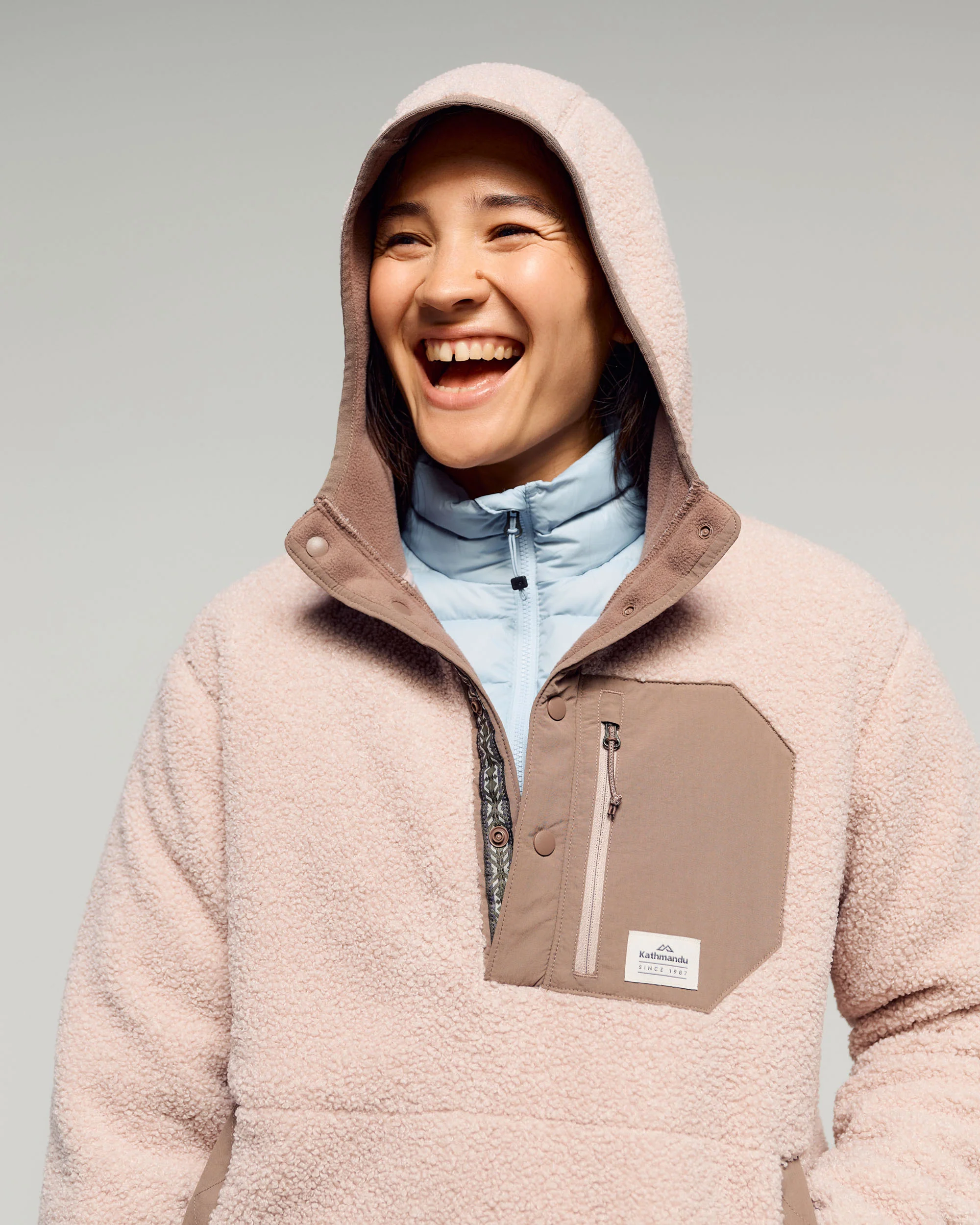 Women's Co-Z High Pile Hooded Pullover v2 - Light Taupe - Image 4