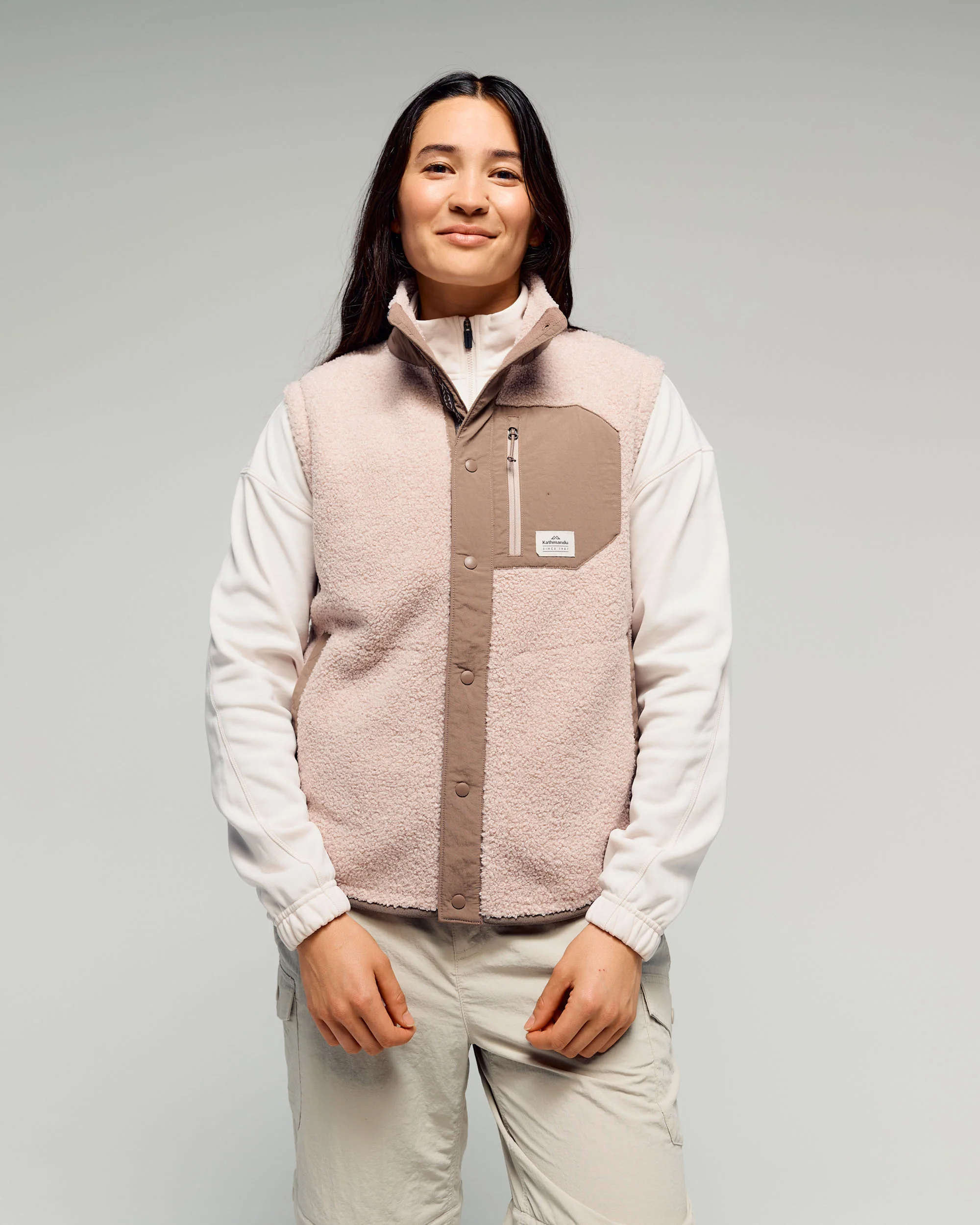 Women's Co-Z High Pile Vest -  Light Taupe