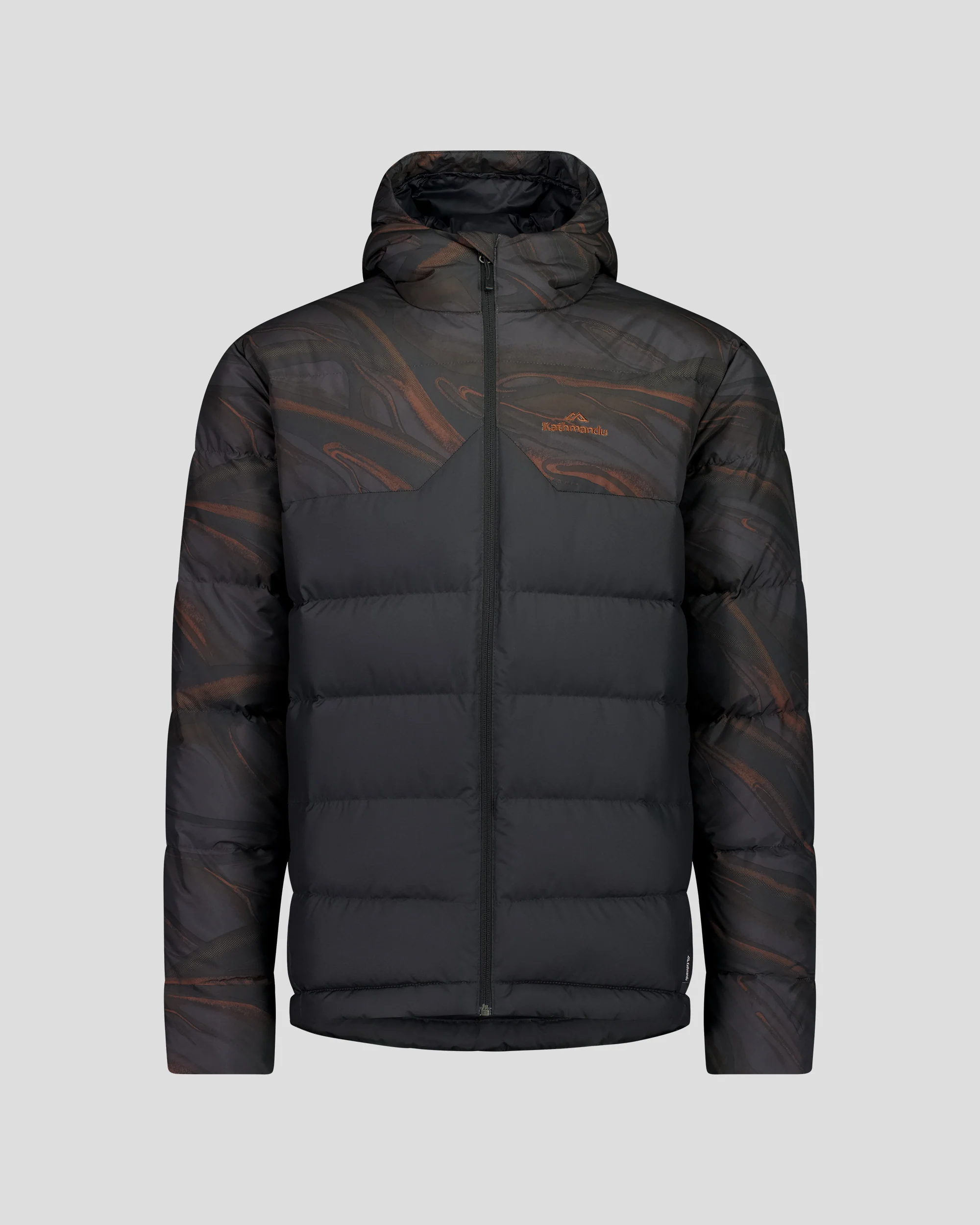 Men's Epiq Hooded Down Jacket - Black Braided River - Image 11