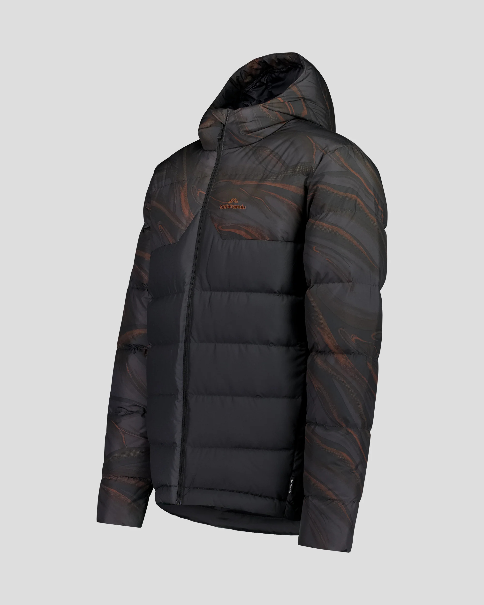 Men's Epiq Hooded Down Jacket - Black Braided River - Image 12