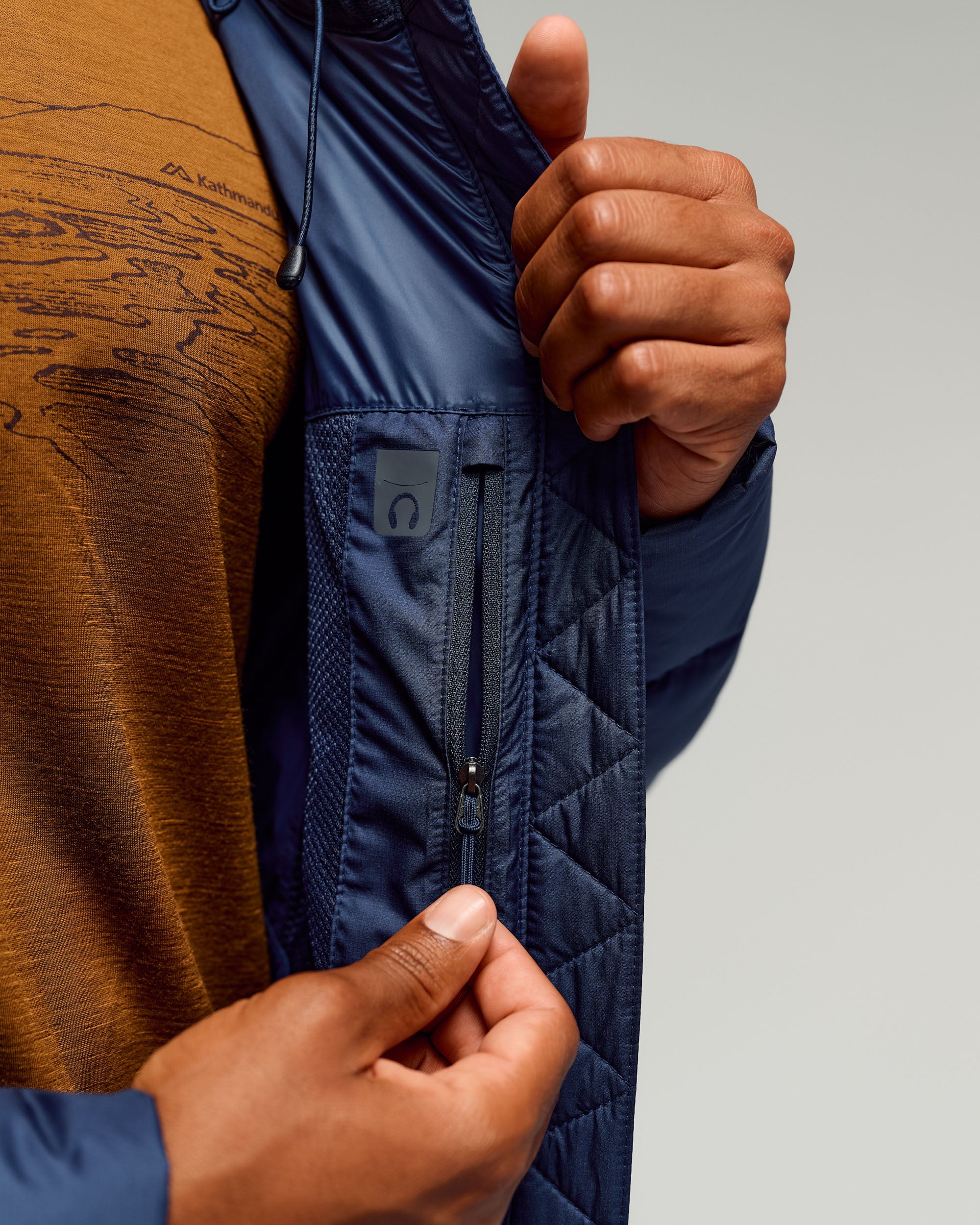 Men's Epiq Hooded Down Jacket - Classic Navy - Image 6