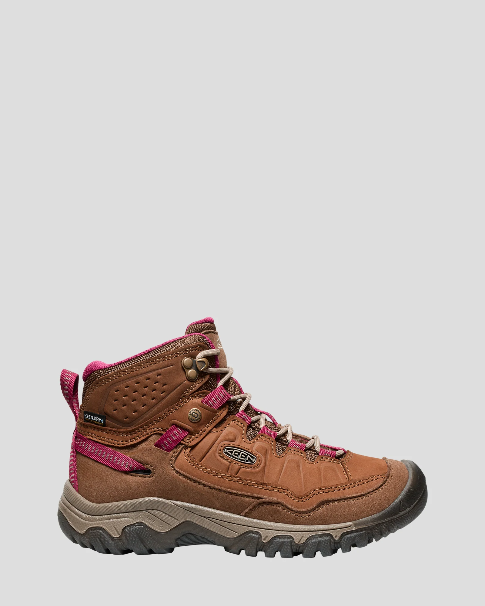 Women's Keen Targhee IV Mid Waterproof Boots - Bison/Beaujolais