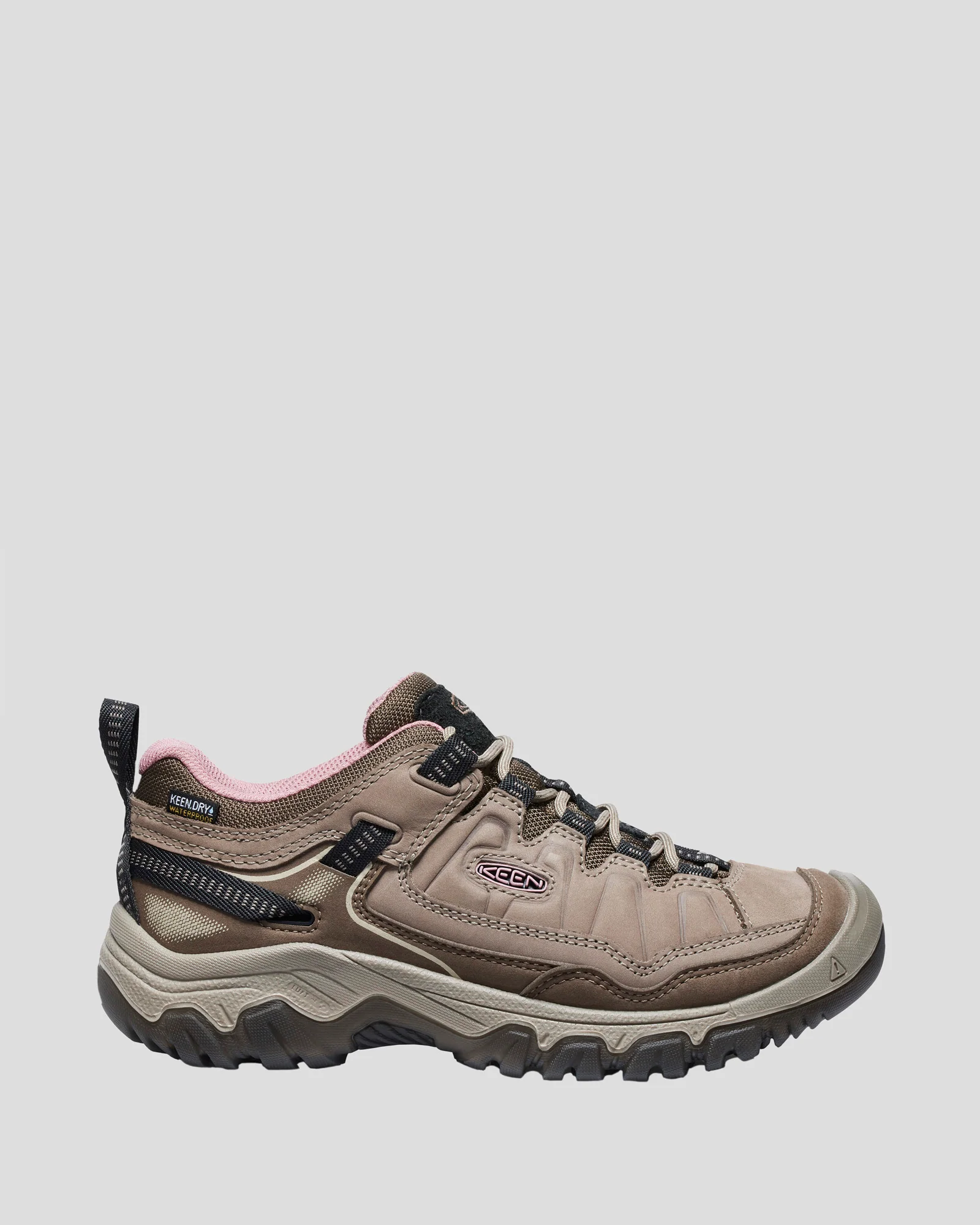 Women's Keen Targhee IV Waterproof Hiking Shoe - Brindle/Nostalgia Rose
