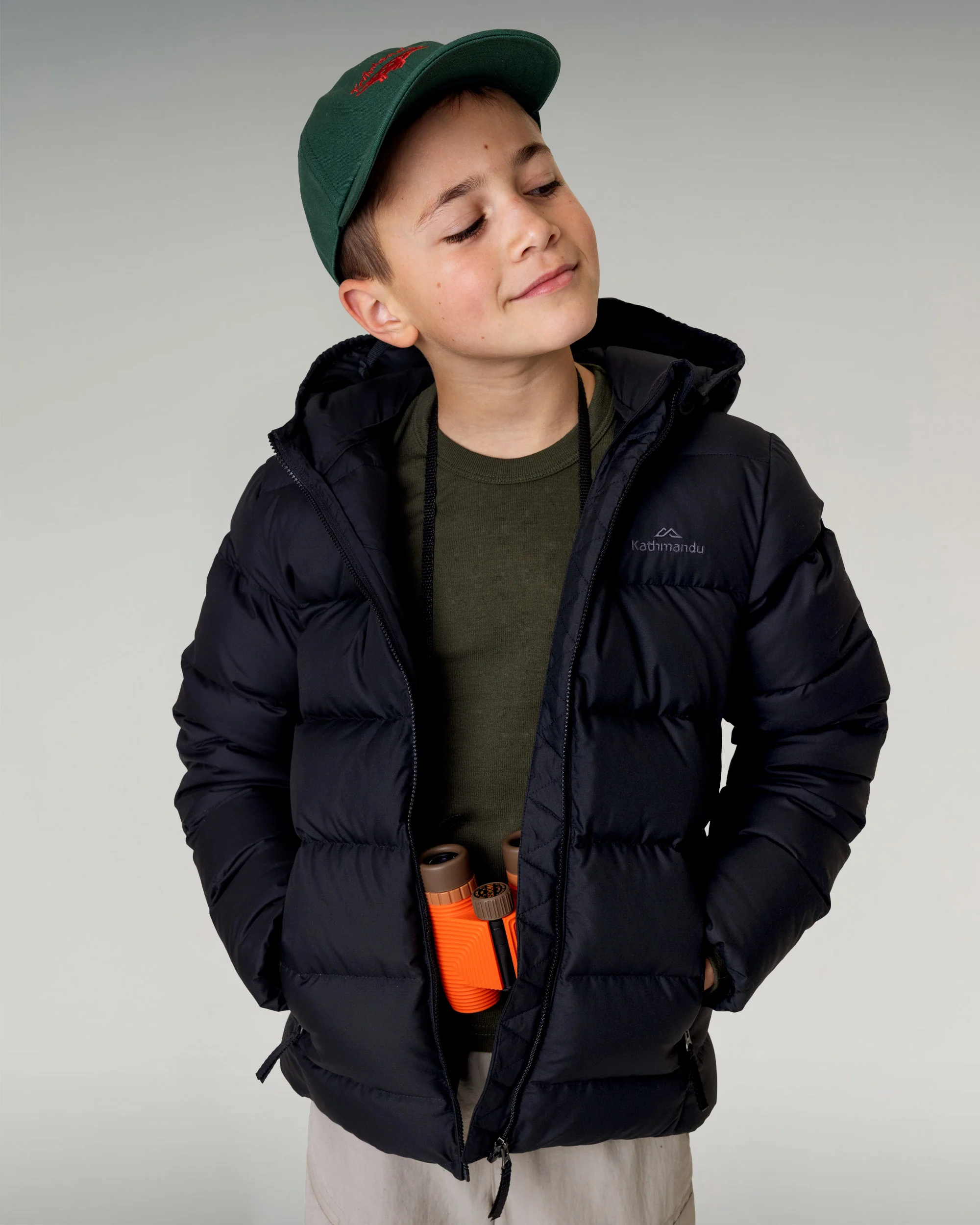Kids' Epiq Down Hooded Jacket - Black Stingray