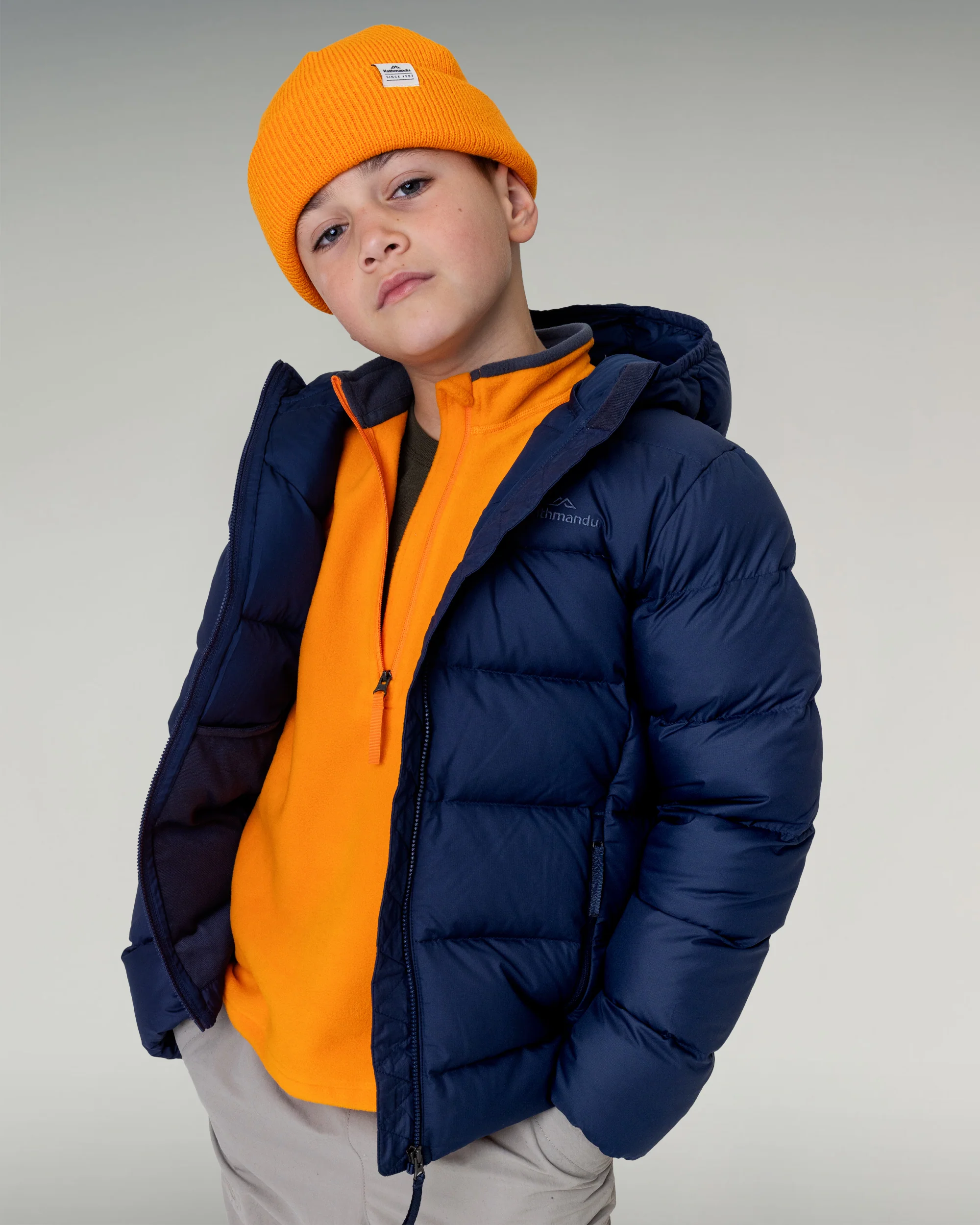 Kids' Epiq Down Hooded Jacket - Classic Navy