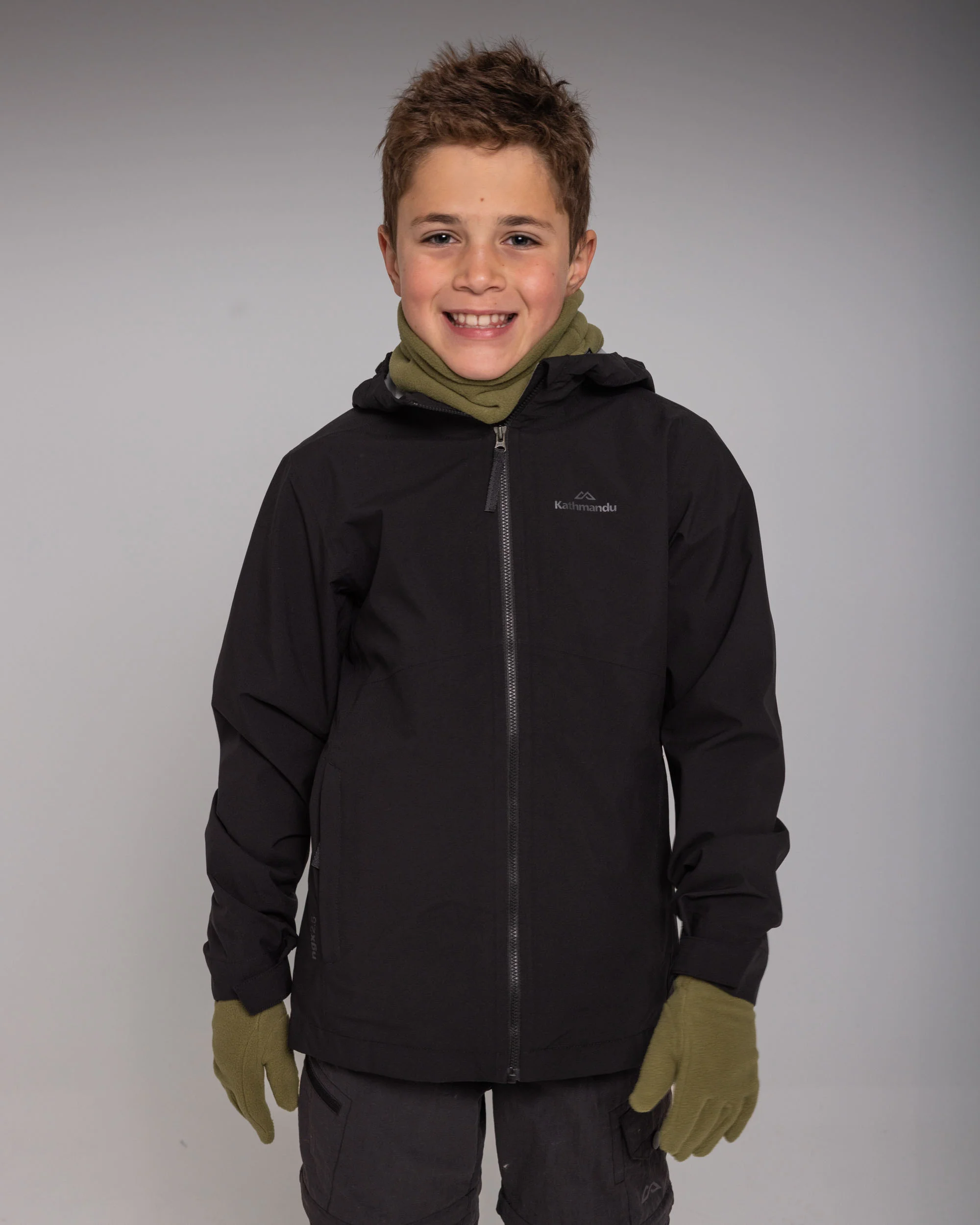 Kids Trailhead 3in1 Rain Hooded Jacket - Black Stingray