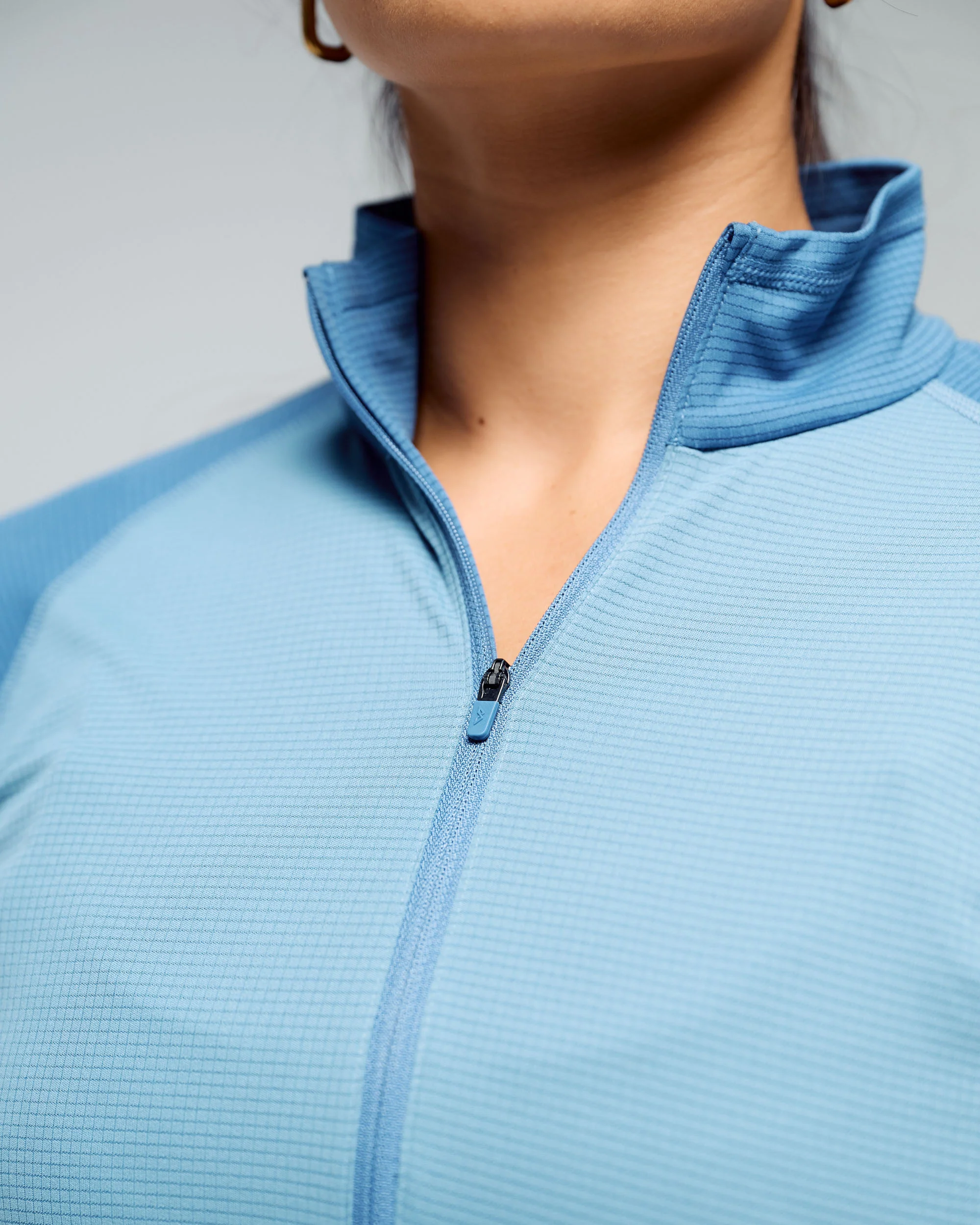 Women's KMDAction Quarter Zip Baselayer Top - Moonlight/Bluehaze - Image 4