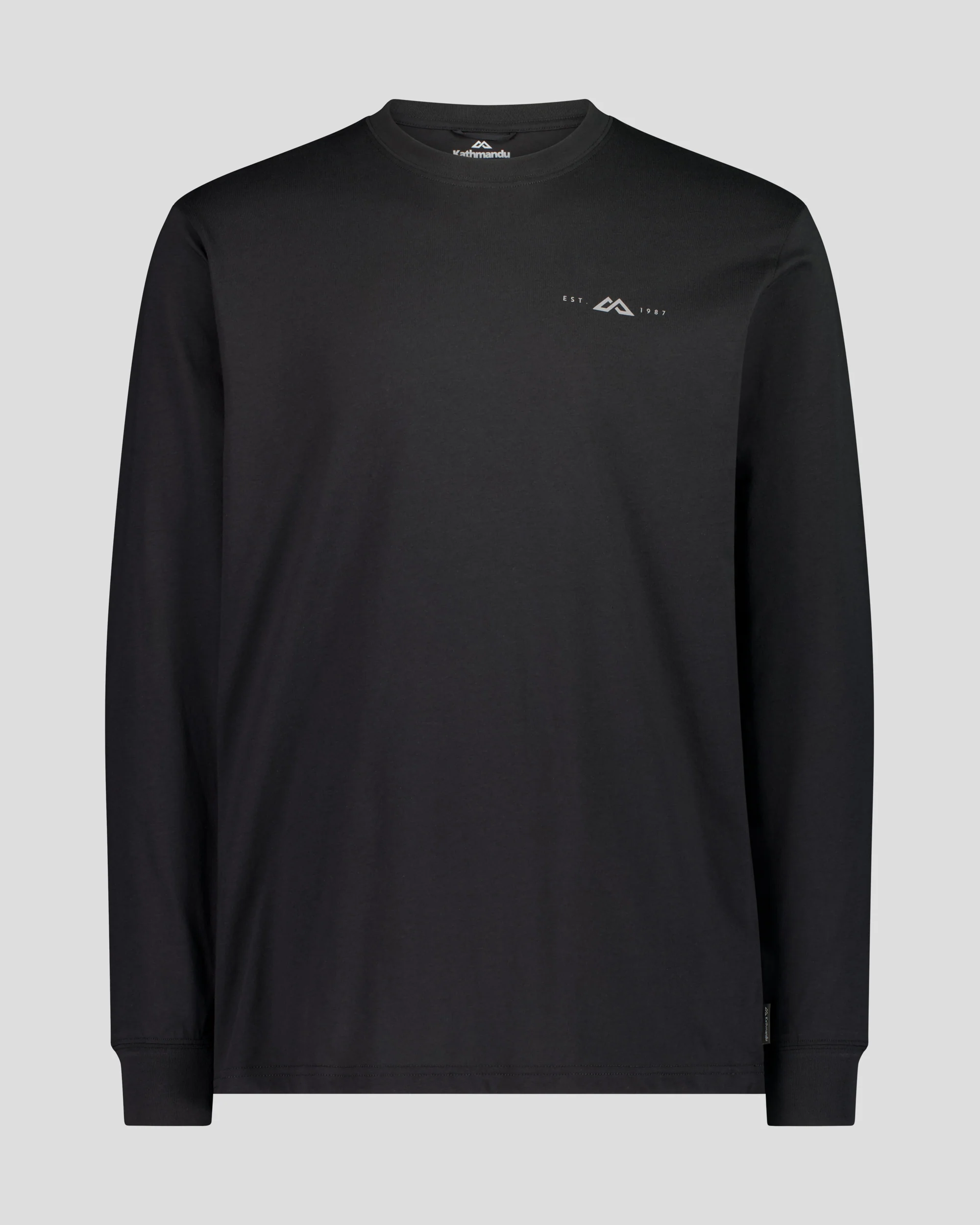 Men's 1987 Organic Cotton Long Sleeve Tee - Washed Black