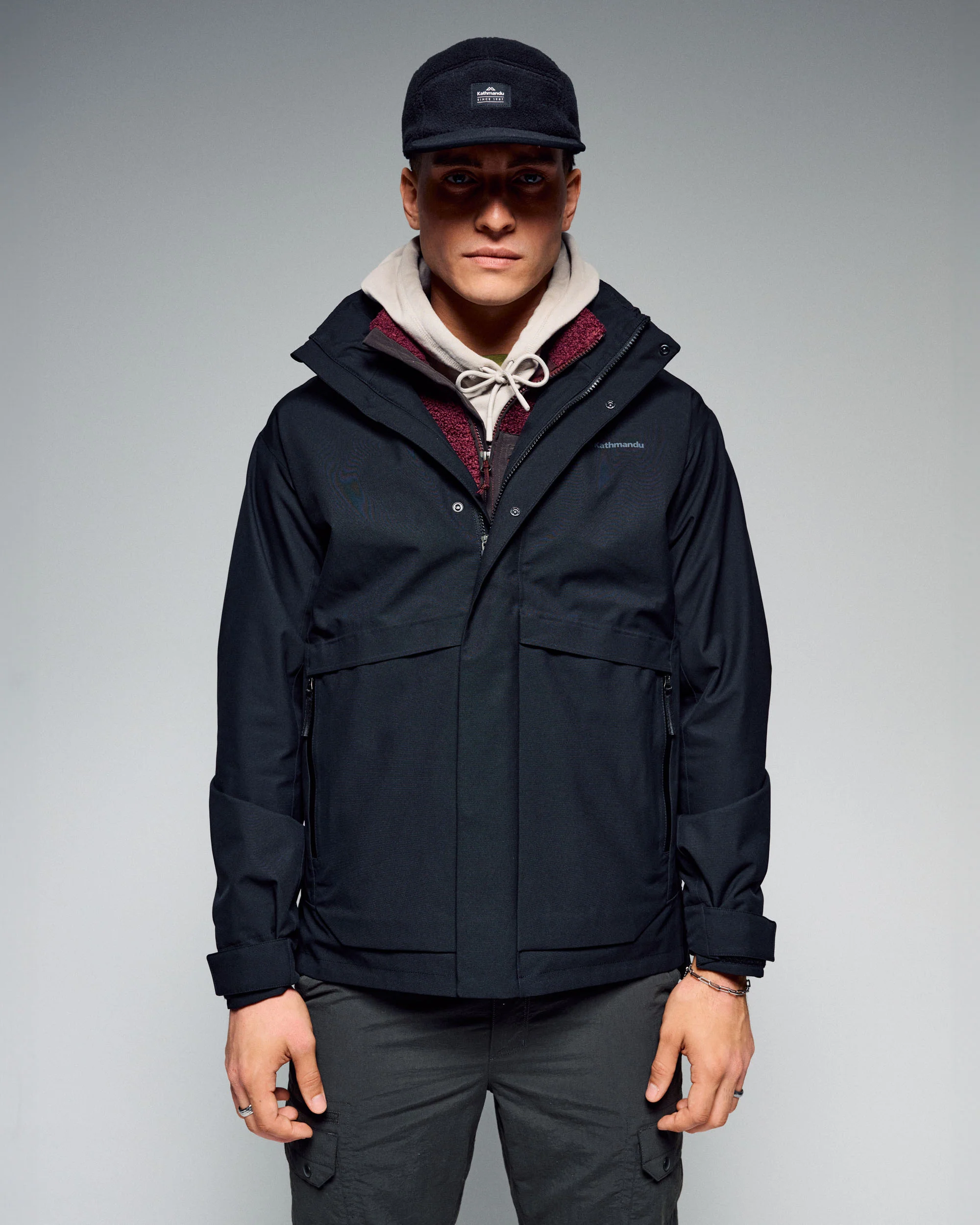 Men's Citytrek 2L Rain Jacket - Black Stingray