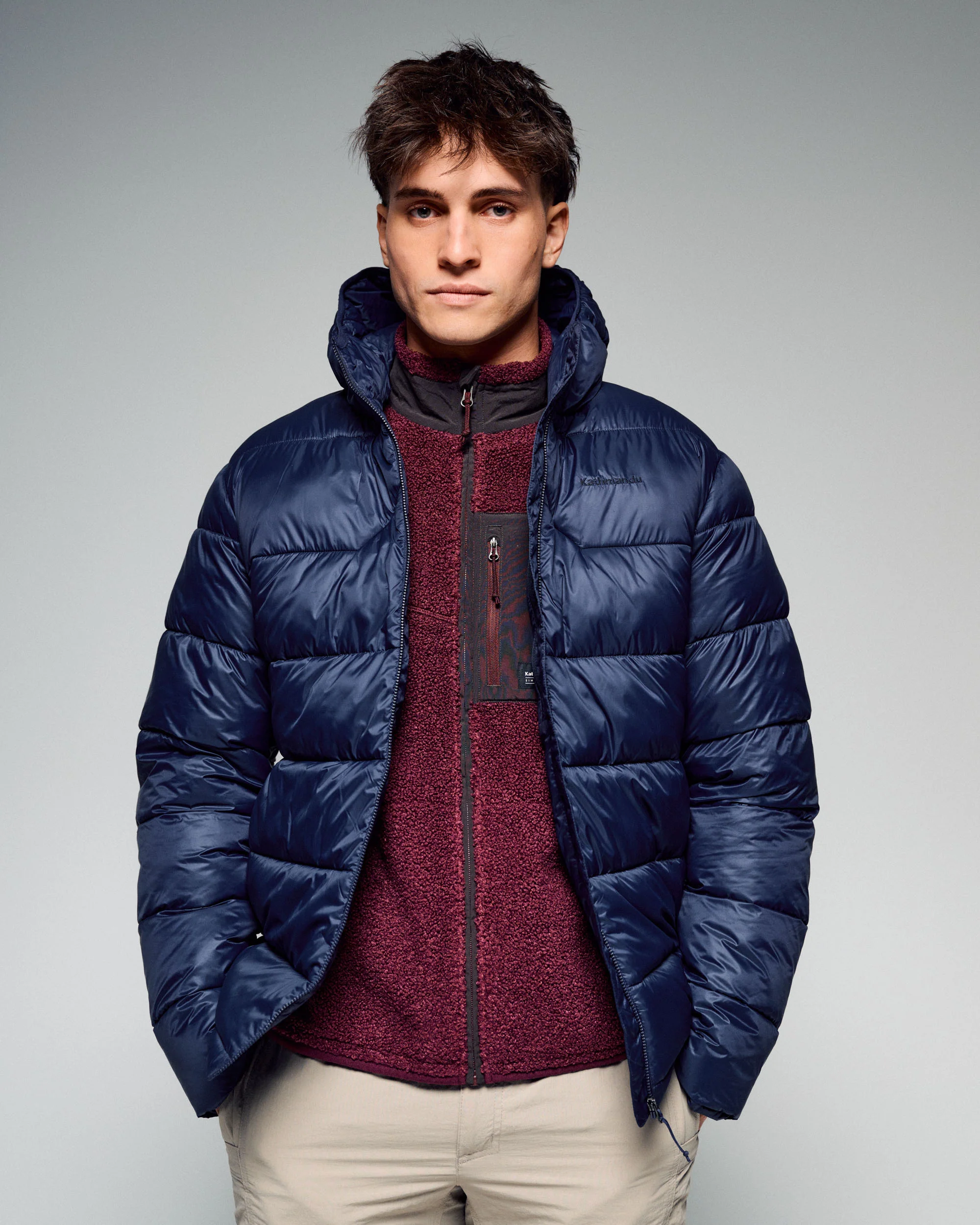 Men's Core Insulated Hooded Jacket - Pure Navy - Image 2