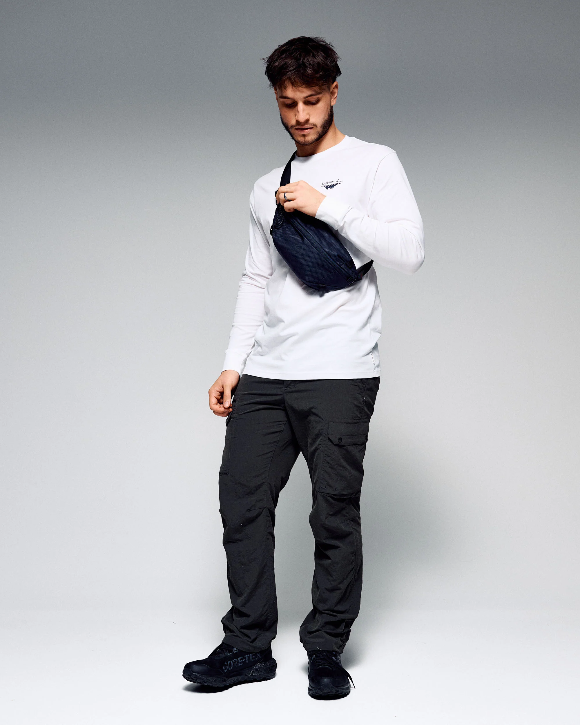 Men's Lizard Organic Cotton Long Sleeve Tee - White - Image 2