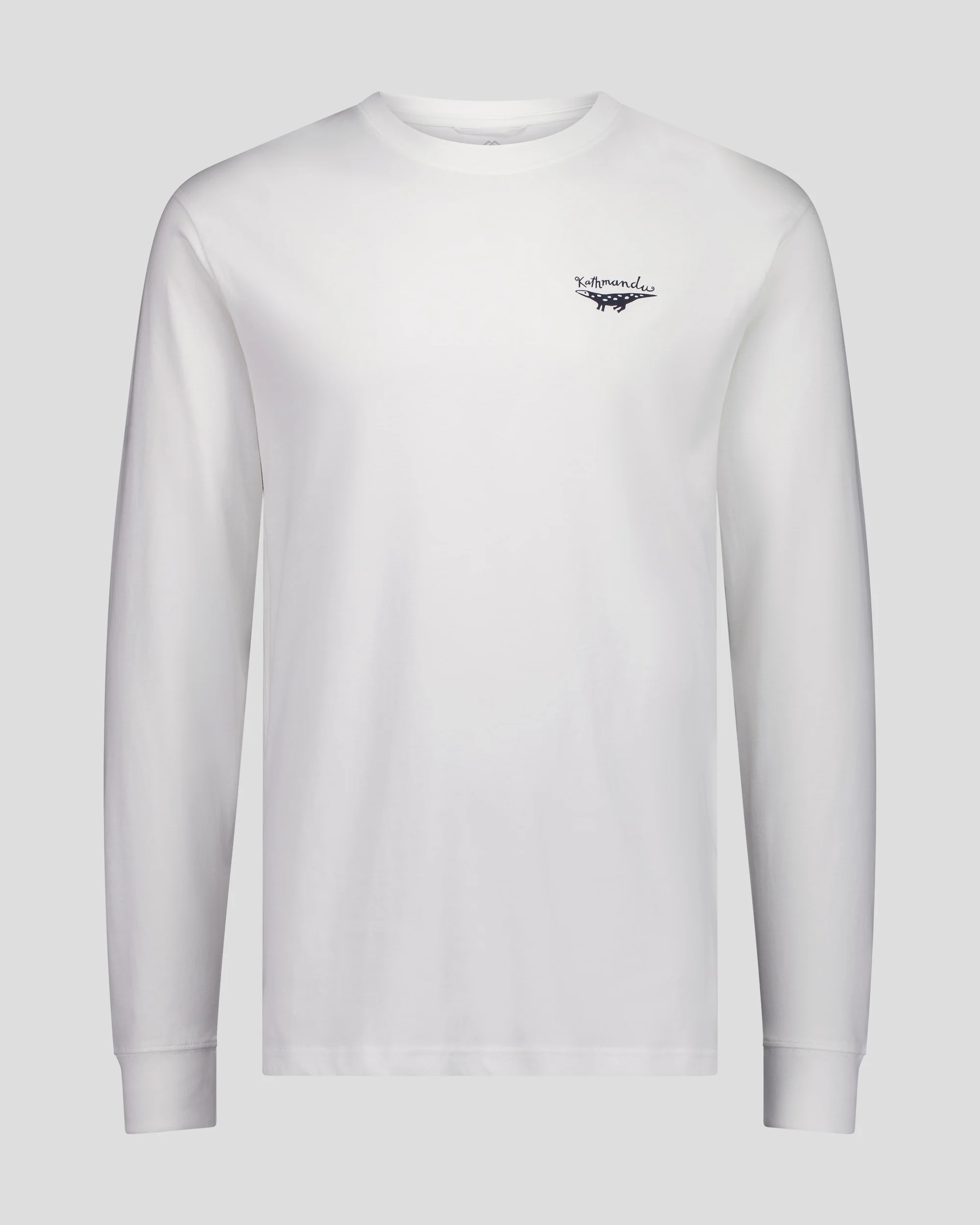 Men's Lizard Organic Cotton Long Sleeve Tee - White - Image 5