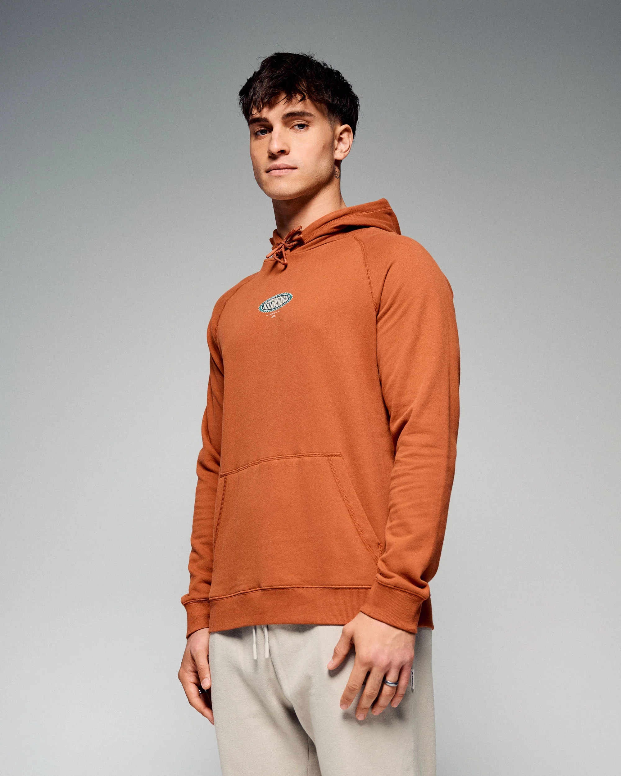 Men’s Retro Badge Hoodie - Copper
