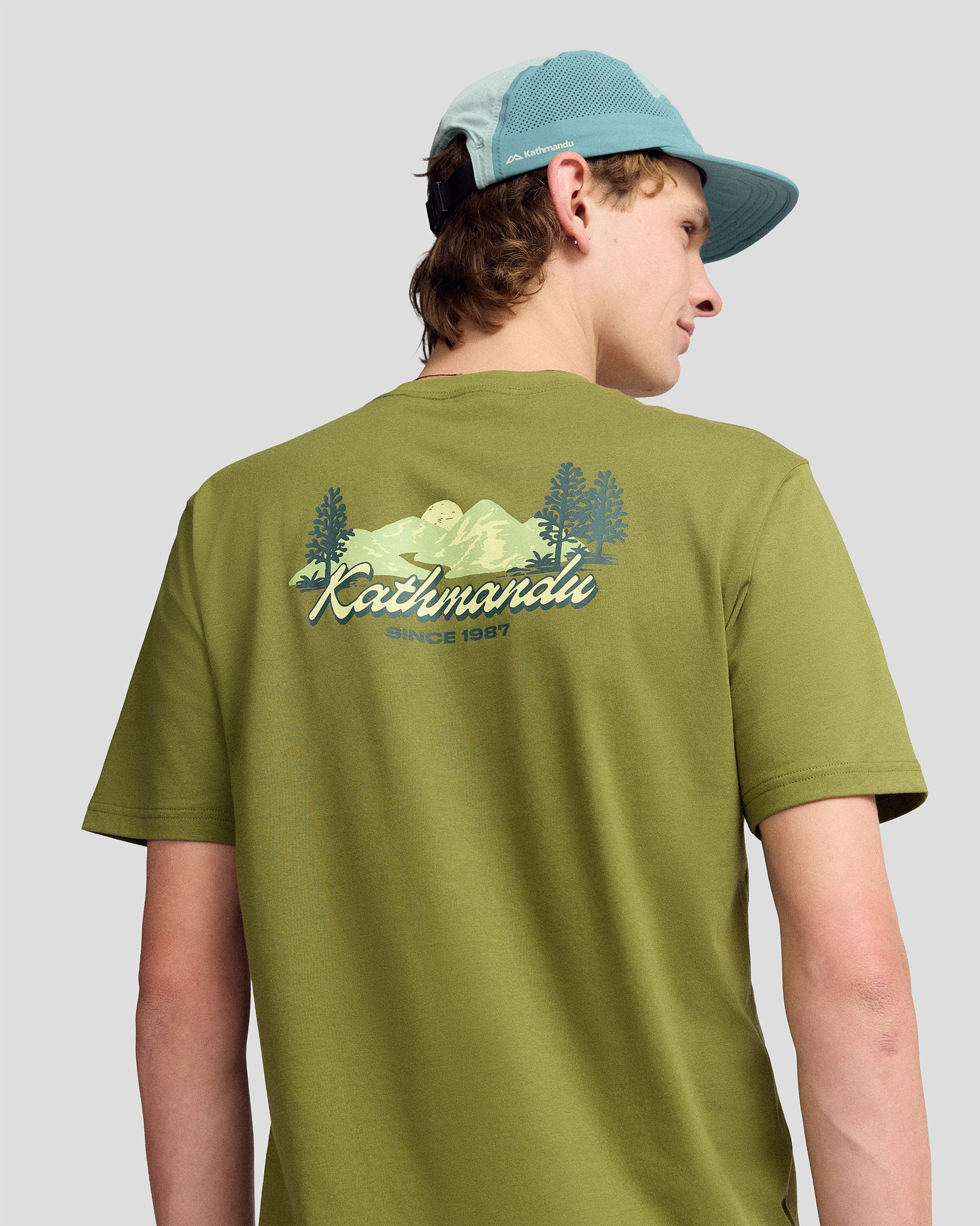 Men’s River Organic Cotton T-shirt - Dark Fern - Image 4