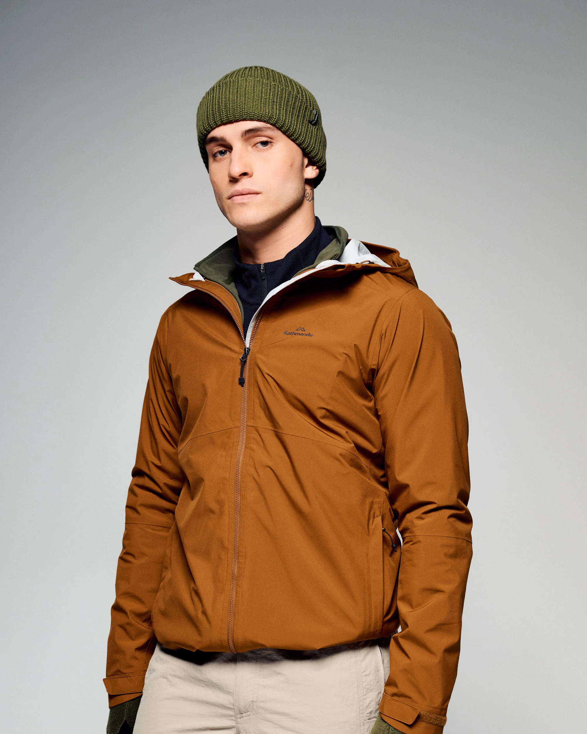 Men's Trailhead 3in1 Rain Hooded Jacket - Bark - Image 4