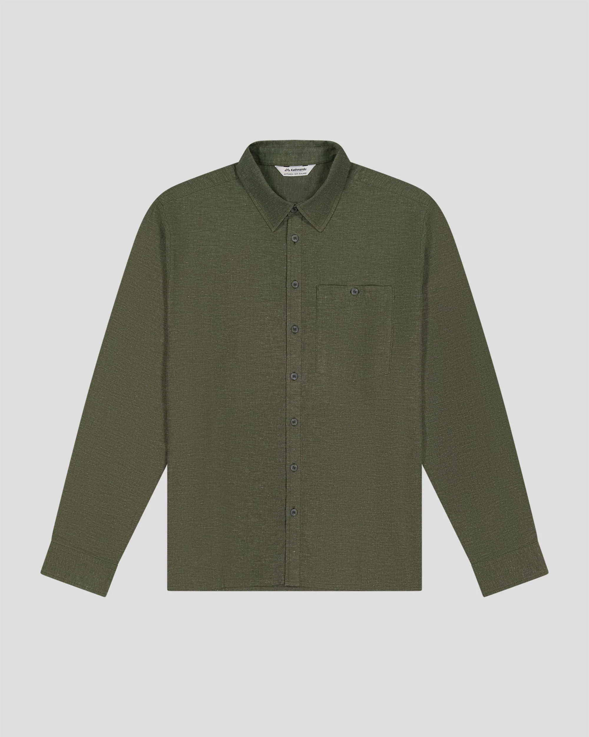 Men’s Weekend Natural Long Sleeve Shirt -  Beech Chambray