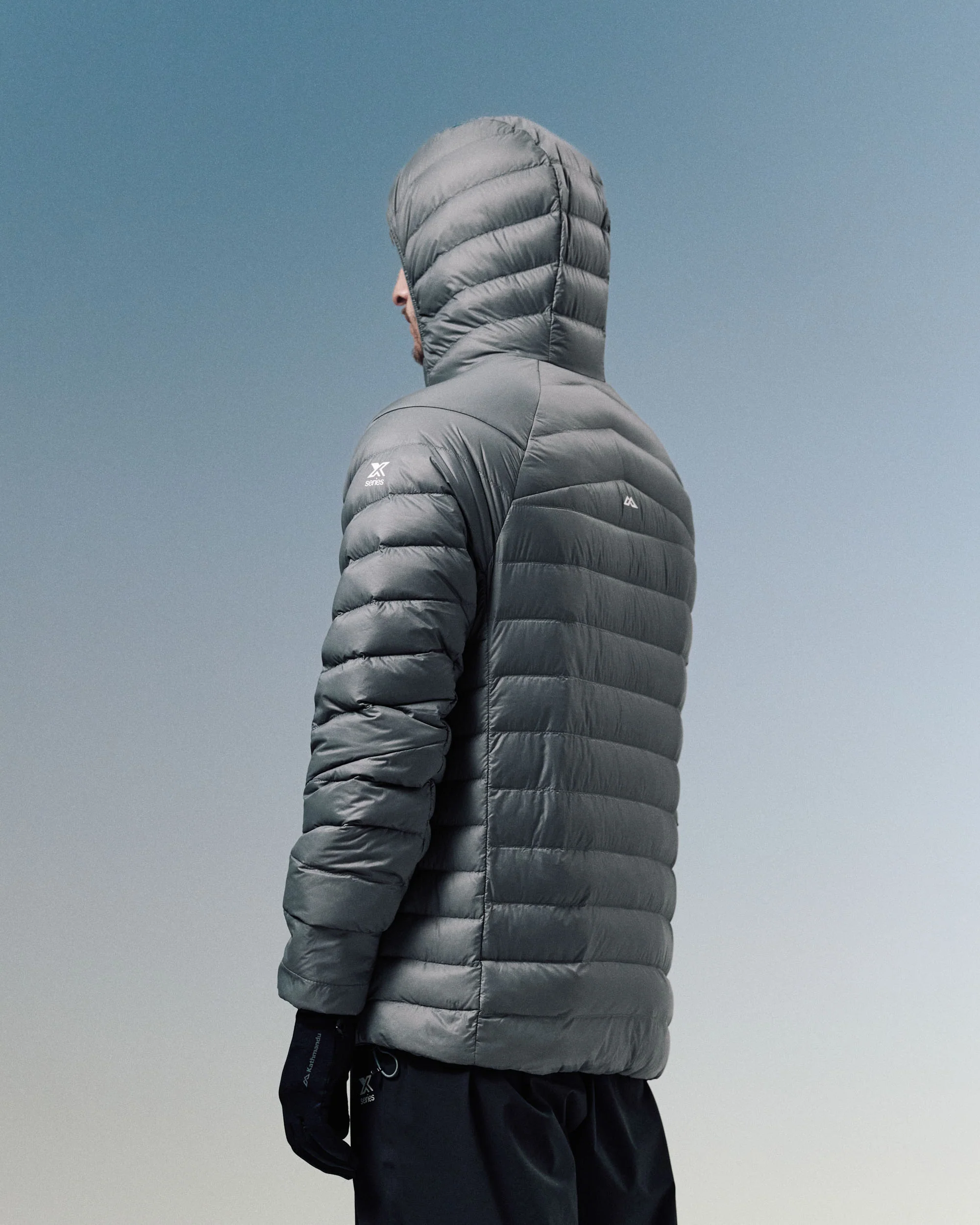 Men's XT Series Cordura LT Down Hooded Jacket - Moon - Image 8