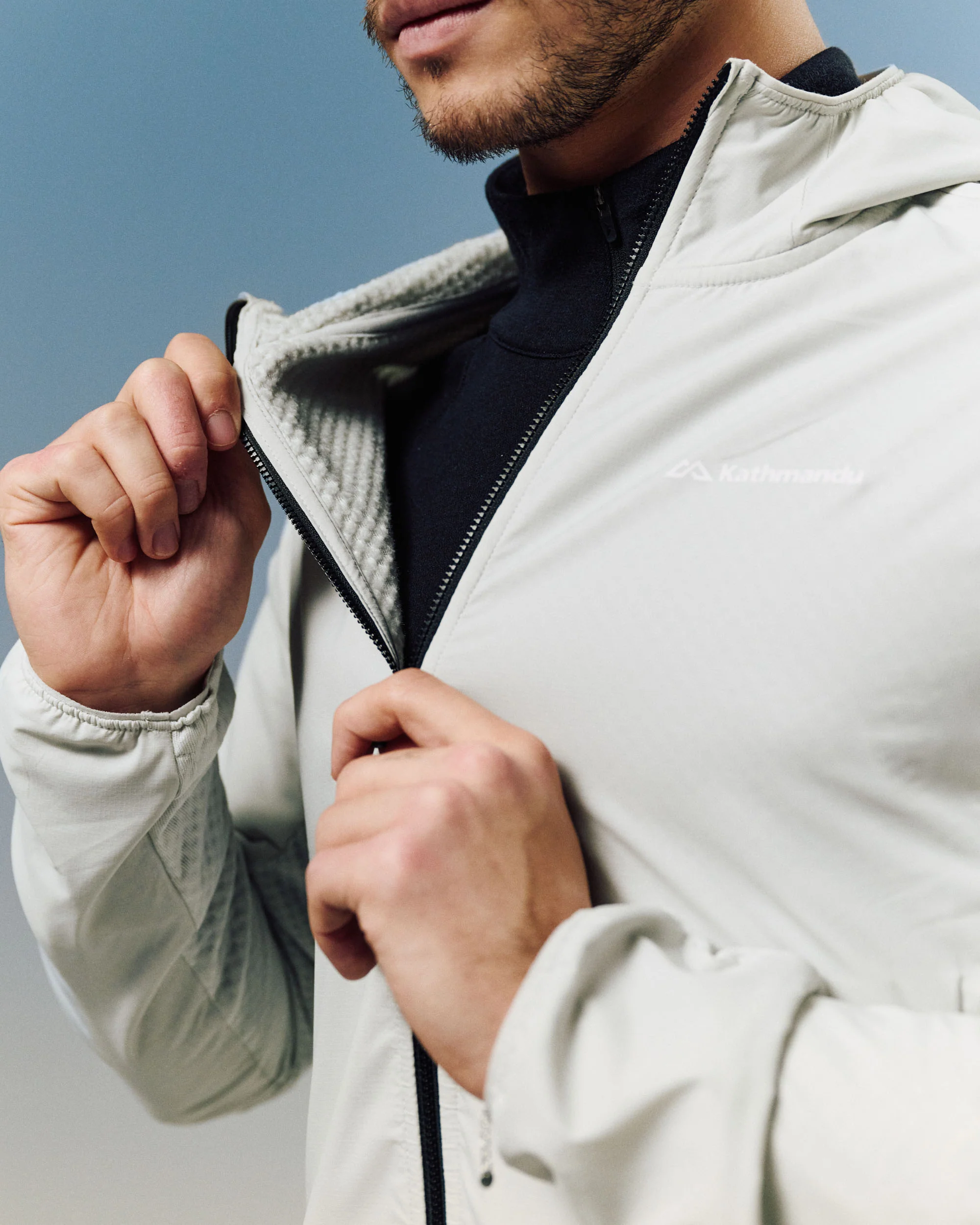 Men's XT Series Hybrid Octa Fleece Hood Jacket - Mist - Image 3