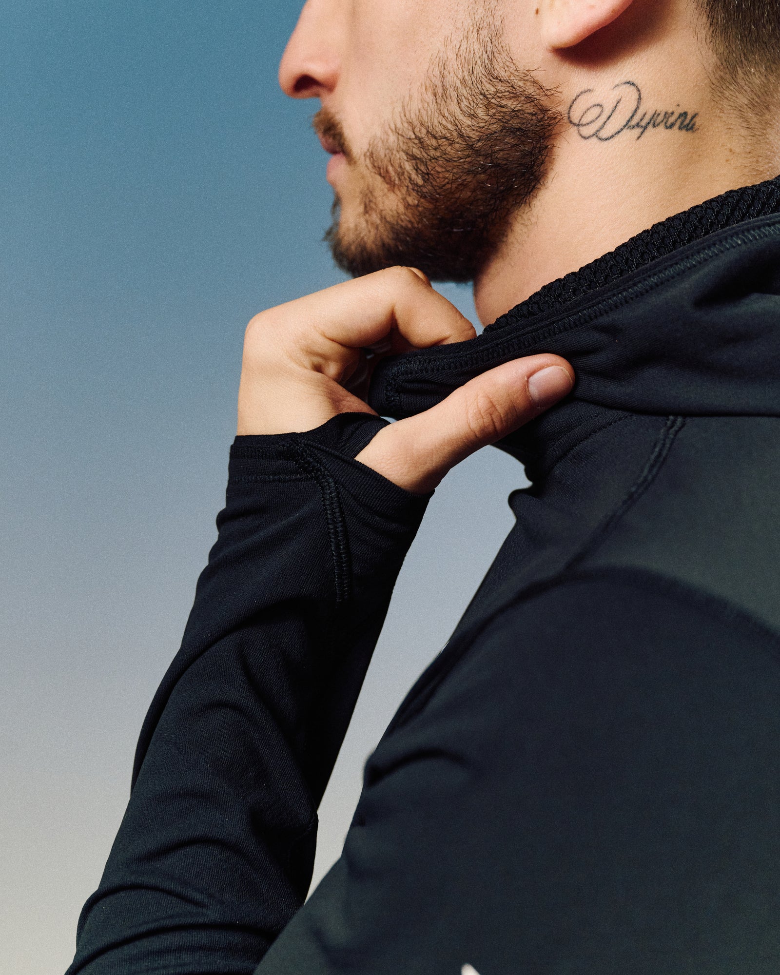 Men's XT Series Octa Fleece Hooded Long Sleeve Top - Black Stingray - Image 4