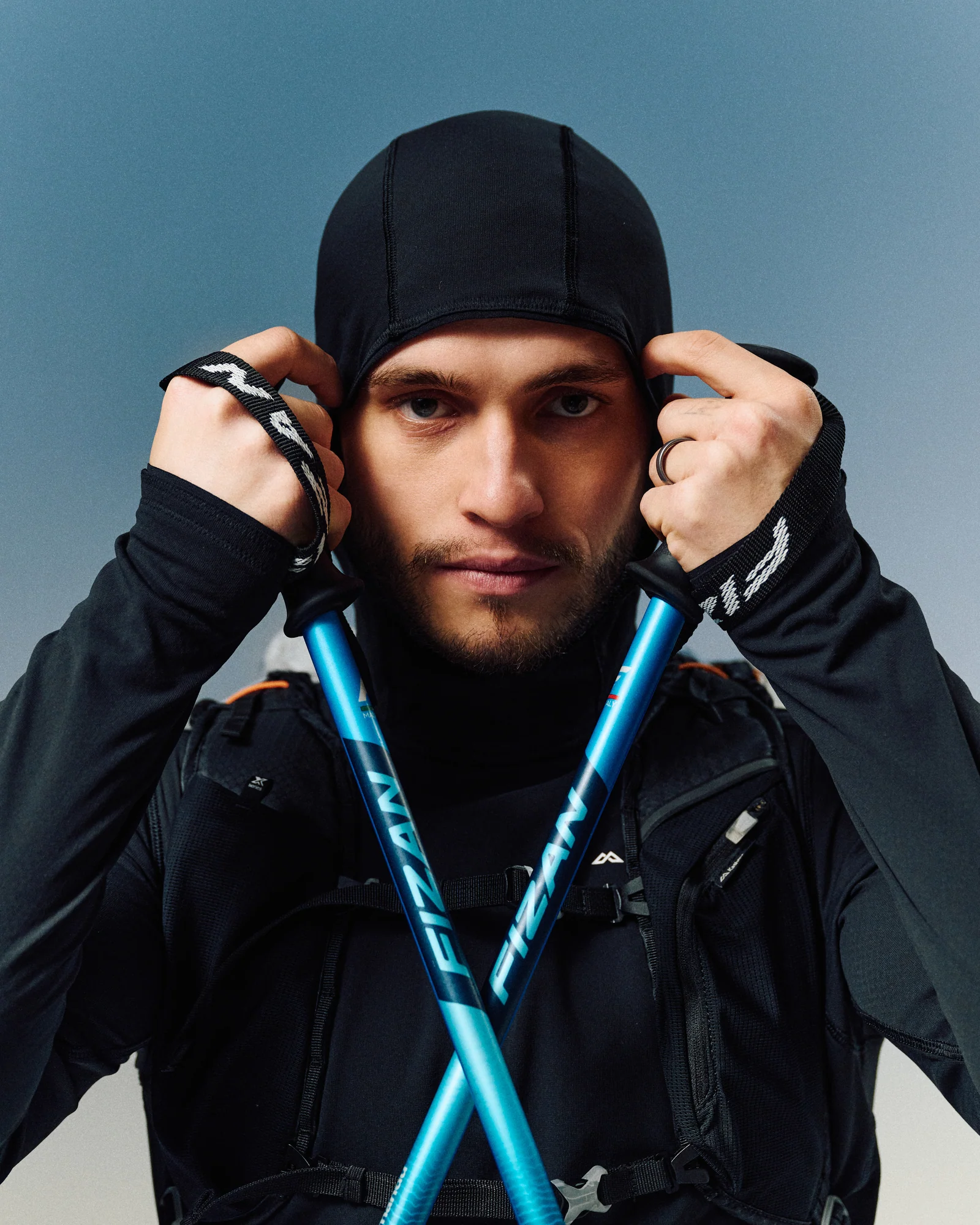 Men's XT Series Octa Fleece Hooded Long Sleeve Top - Black Stingray - Image 5