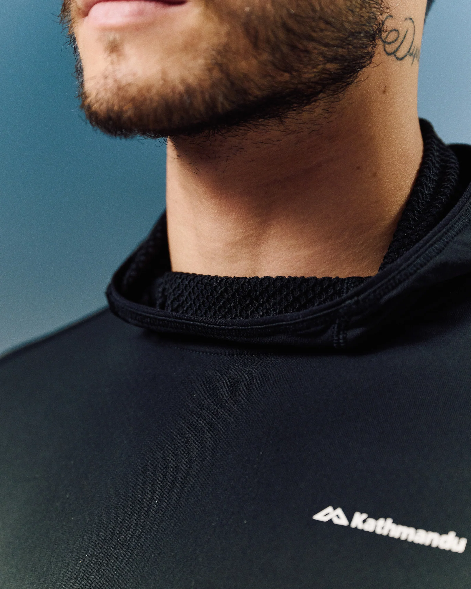 Men's XT Series Octa Fleece Hooded Long Sleeve Top - Black Stingray - Image 7
