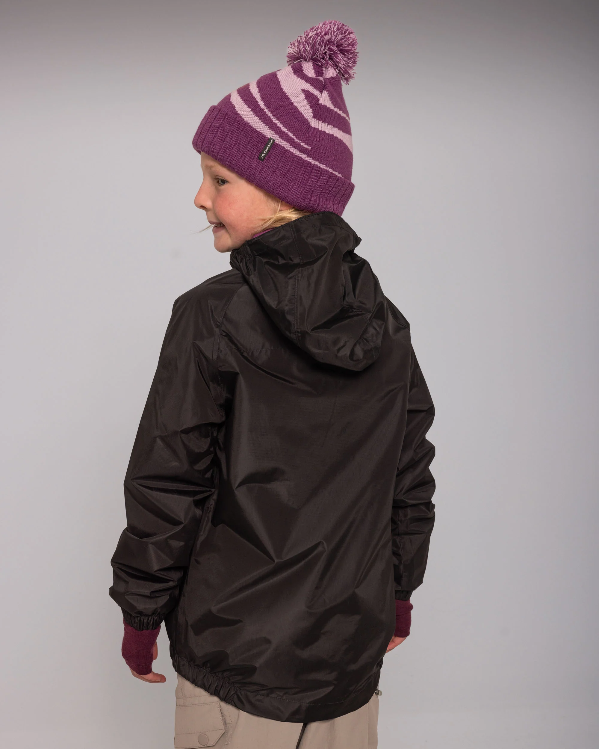 Kids' Pocket-it 2L Rain Jacket v4 - Black - Image 7