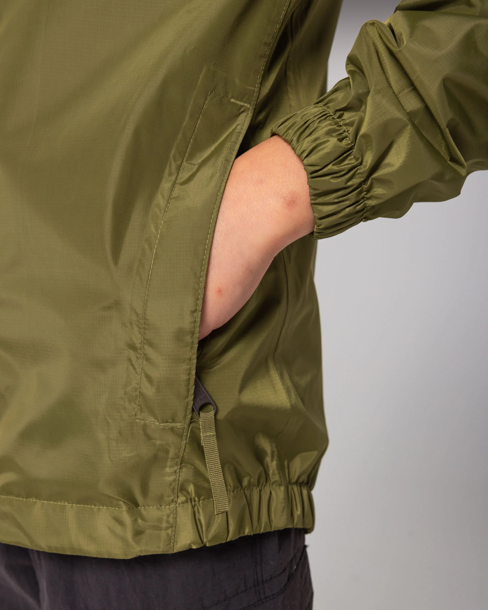 Kids' Pocket-it 2L Rain Jacket v4 - Dark Fern - Image 4