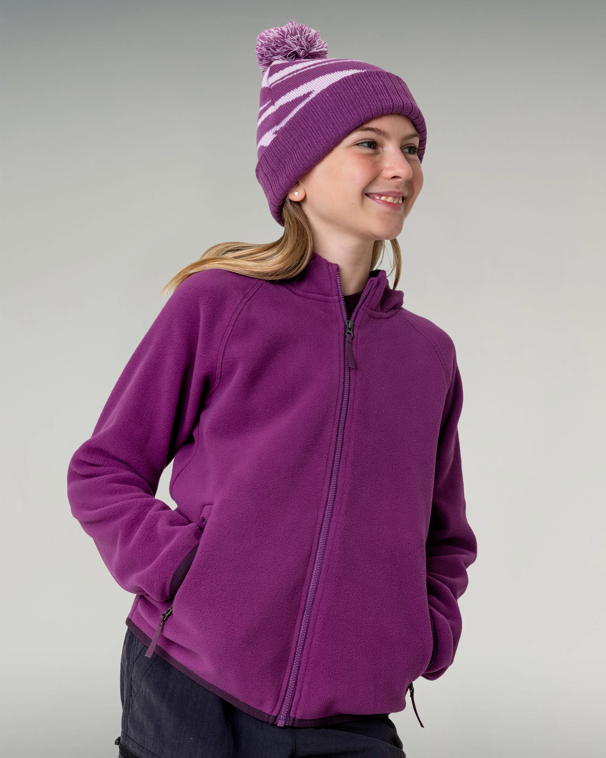 Kids Ridge 100 Primaloft Hooded Jacket - Berry