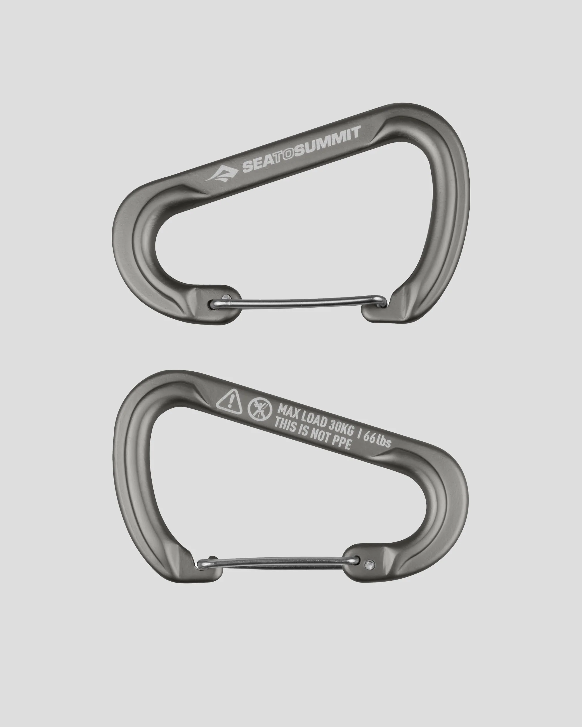 Sea to Summit Accessory Carabiner - 2 Pack Large - Silver - Image 2