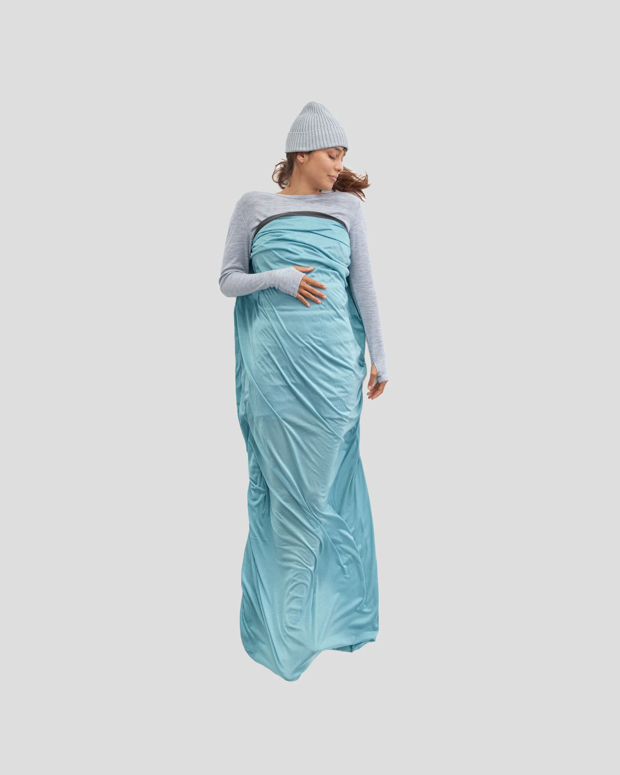 Sea to Summit Comfort Blend Sleeping Bag Liner - Rectangular - Aqua Sea - Image 2