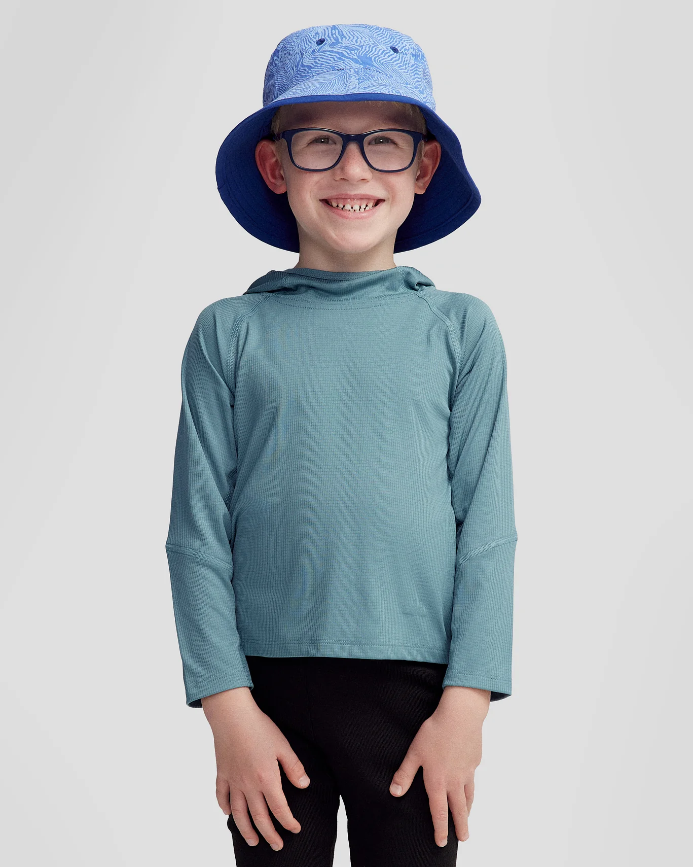 Kids' SUN-Stopper LT Hoodie - Washed Blue