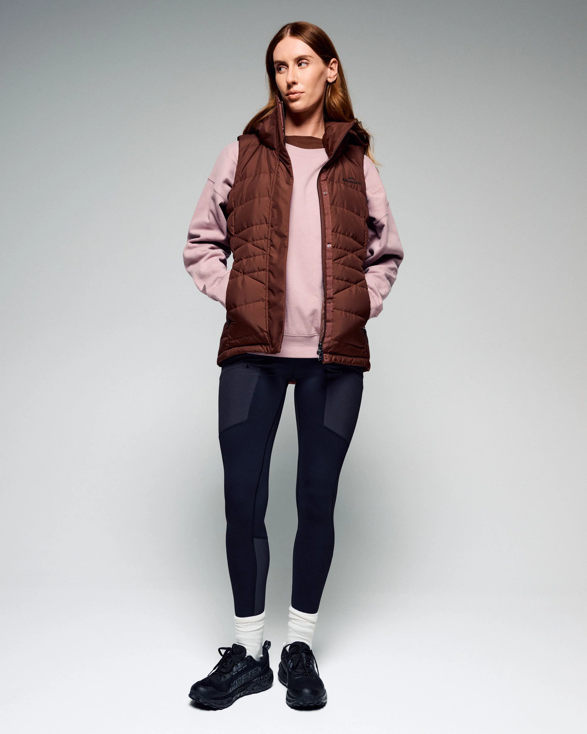 Women's Winterburn Hooded Down Vest - Cocoa - Image 3