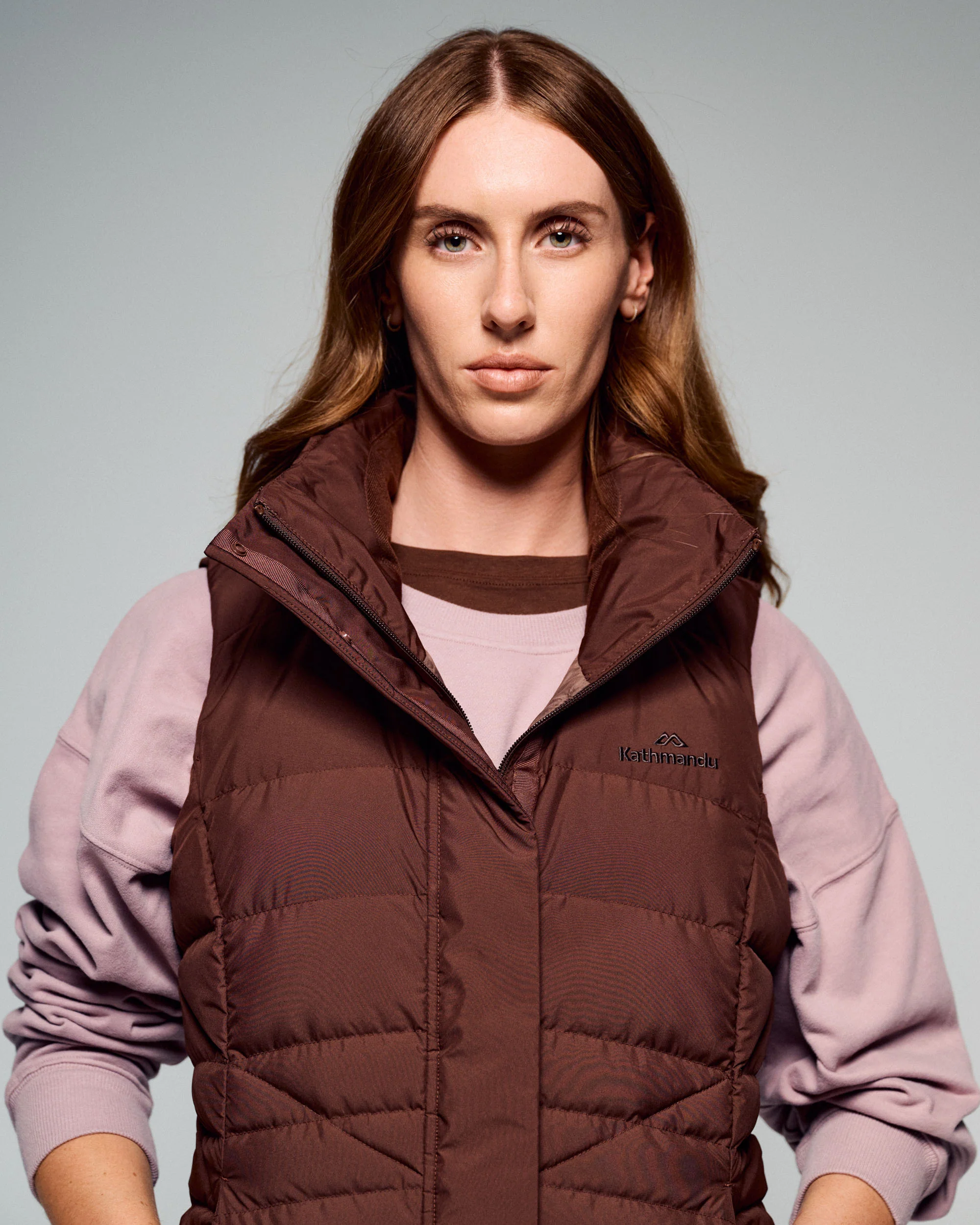 Women's Winterburn Hooded Down Vest - Cocoa - Image 4