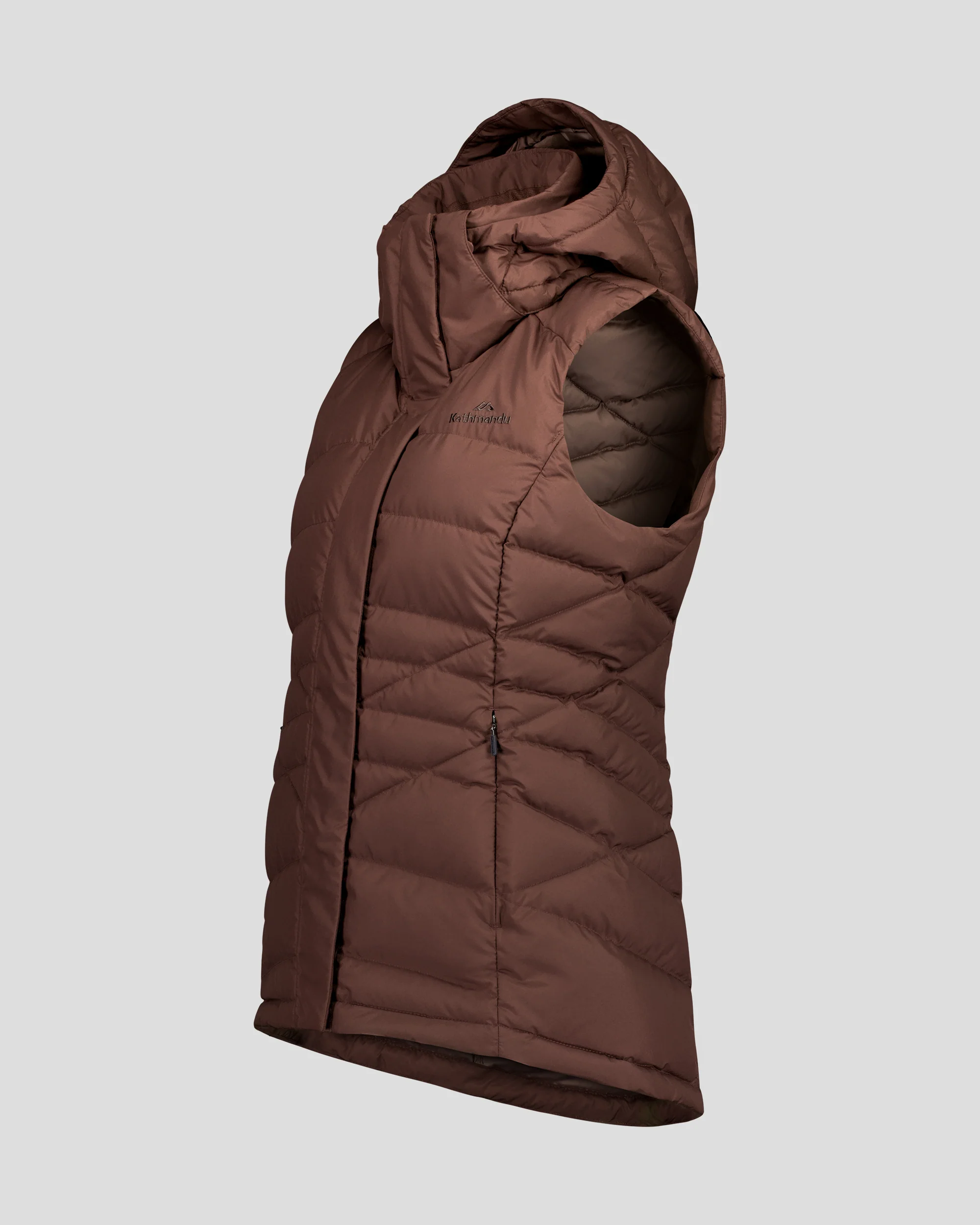 Women's Winterburn Hooded Down Vest - Cocoa - Image 7