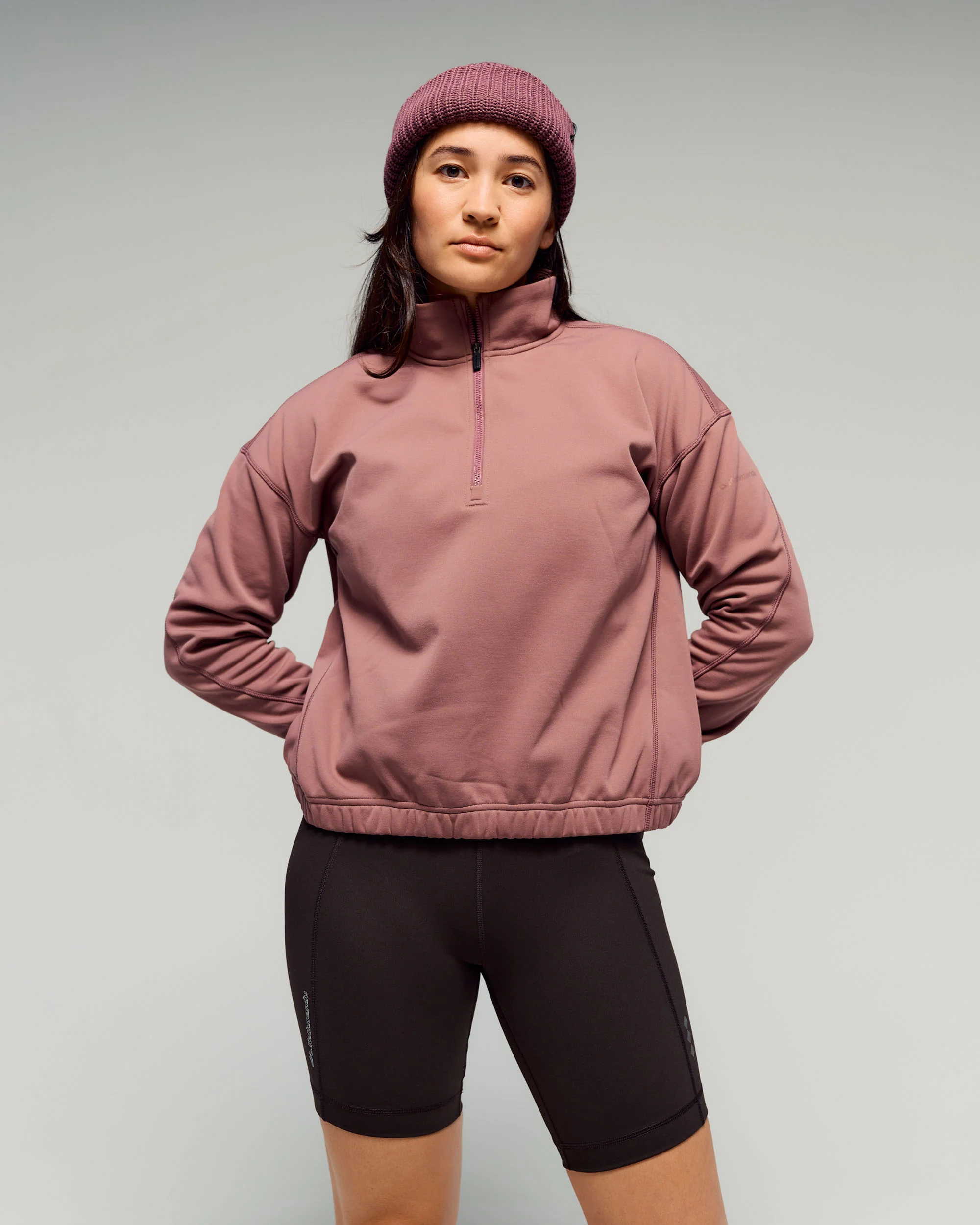 Women's Anytime 1/4 Zip Pullover - Dark Thistle