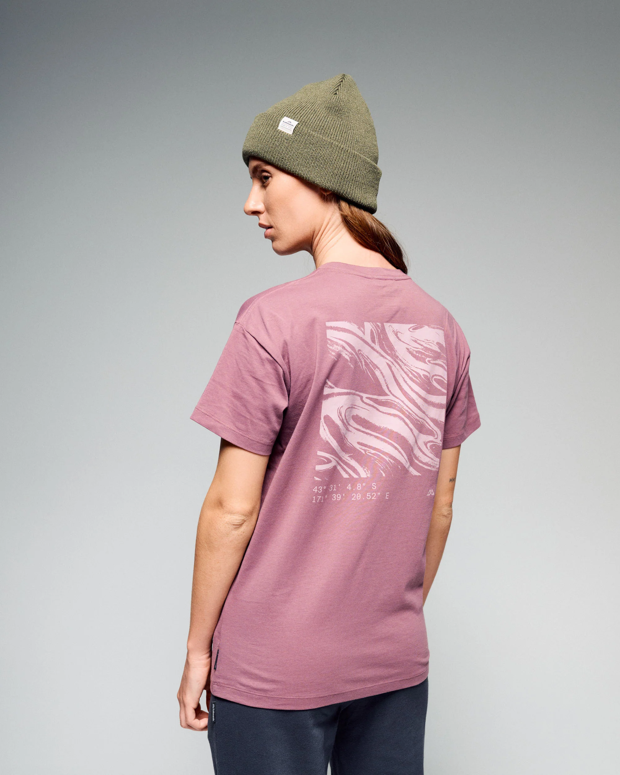 Women's Braided River Organic Cotton T-Shirt - Dark Thistle - Image 5