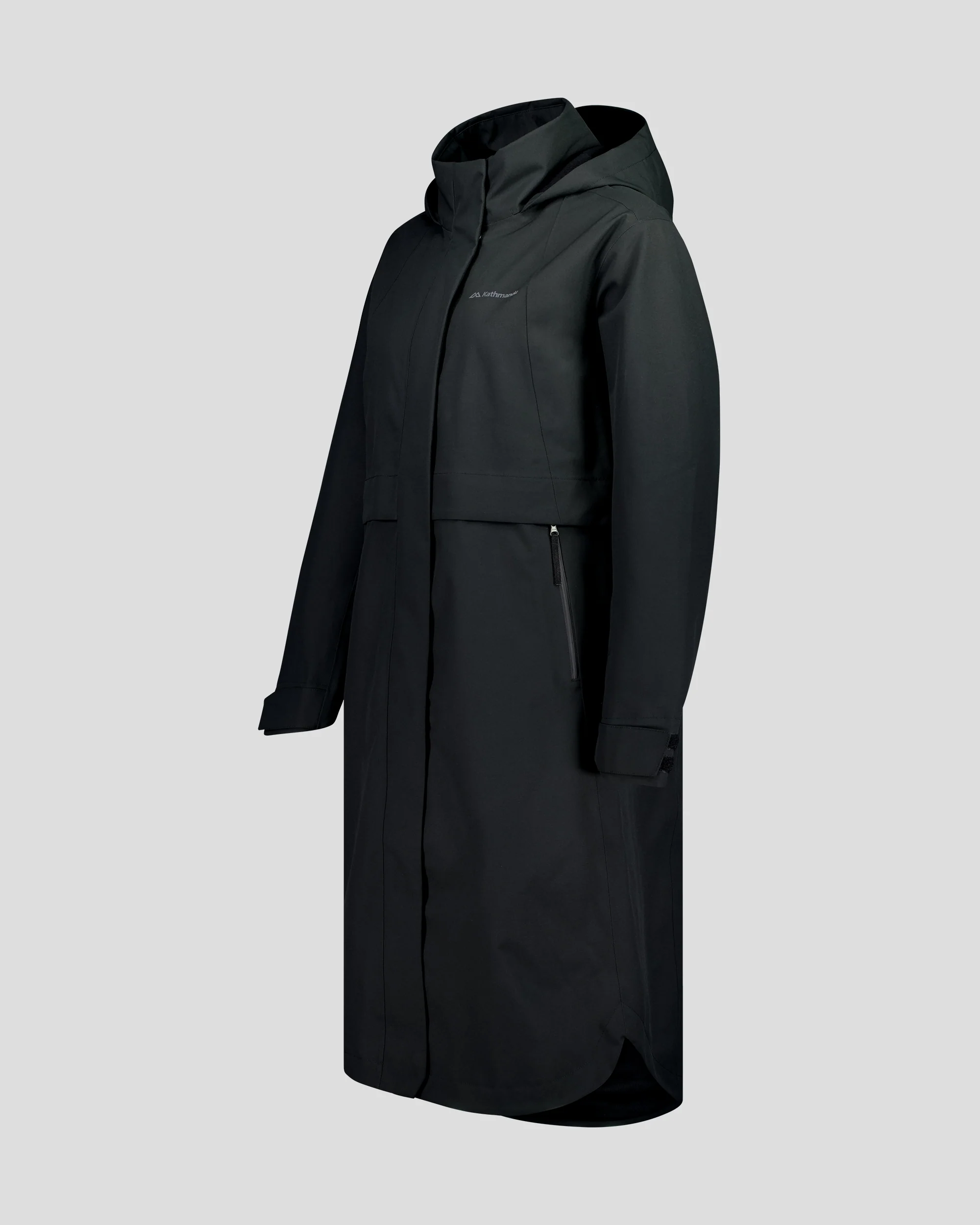 Women's Citytrek 2L Rain Long Parka - Black Stingray - Image 4