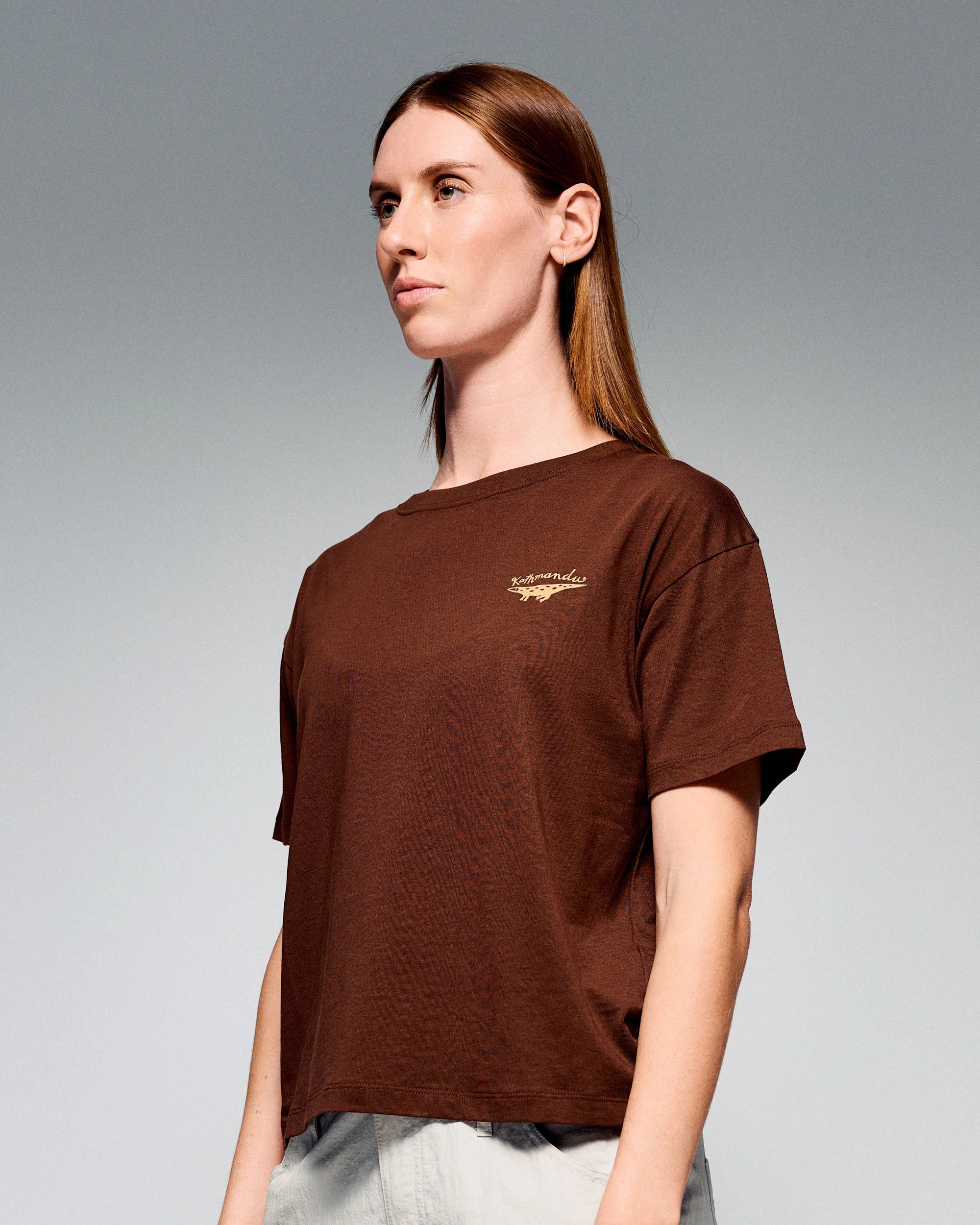 Women's Lizard Organic Cotton T-Shirt - Cocoa - Image 3
