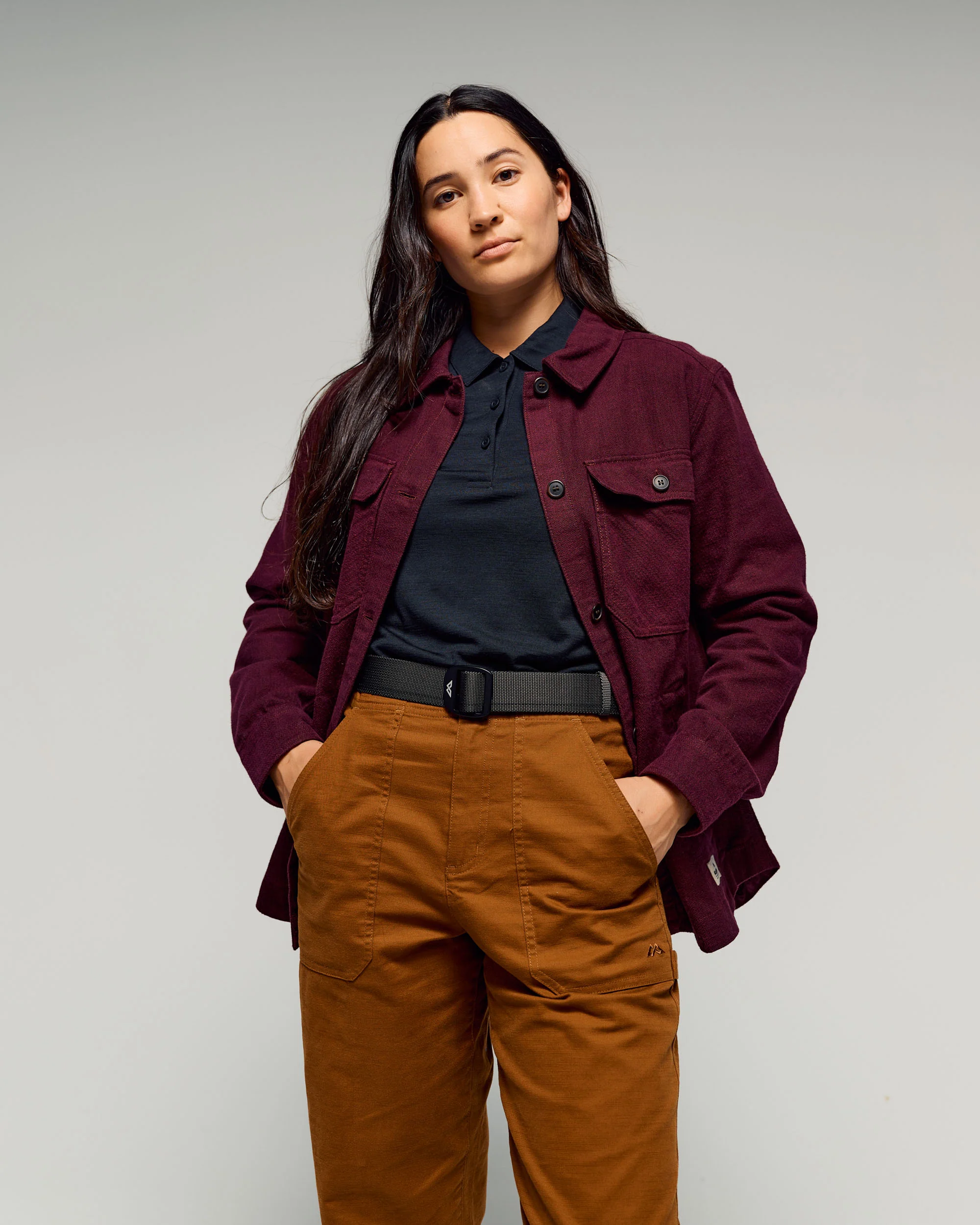 Women's Retreat Huntly Long Sleeve Overshirt - Mulberry