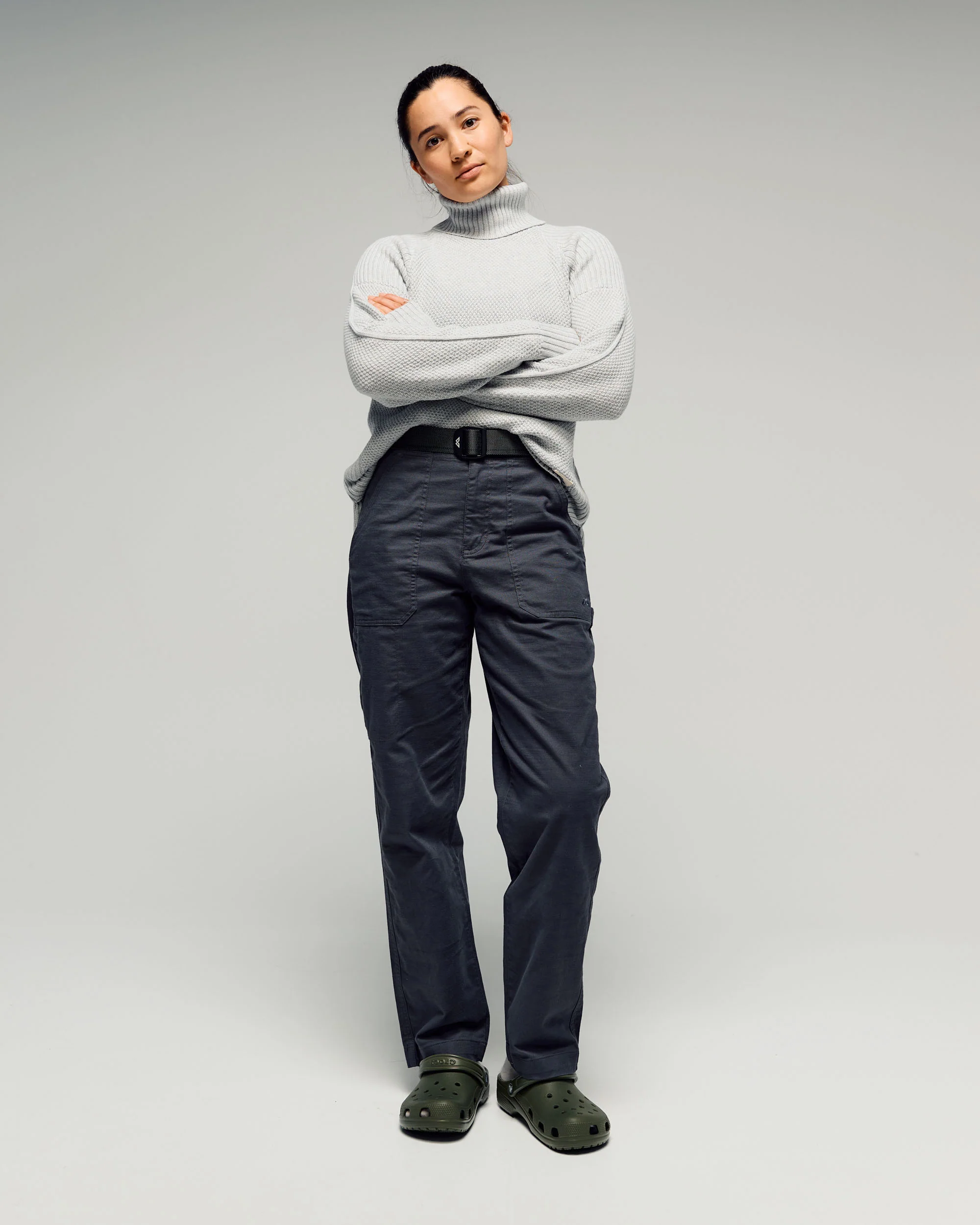 Women's Retreat Merino Blend Roll Neck Pullover - Super Moon - Image 3