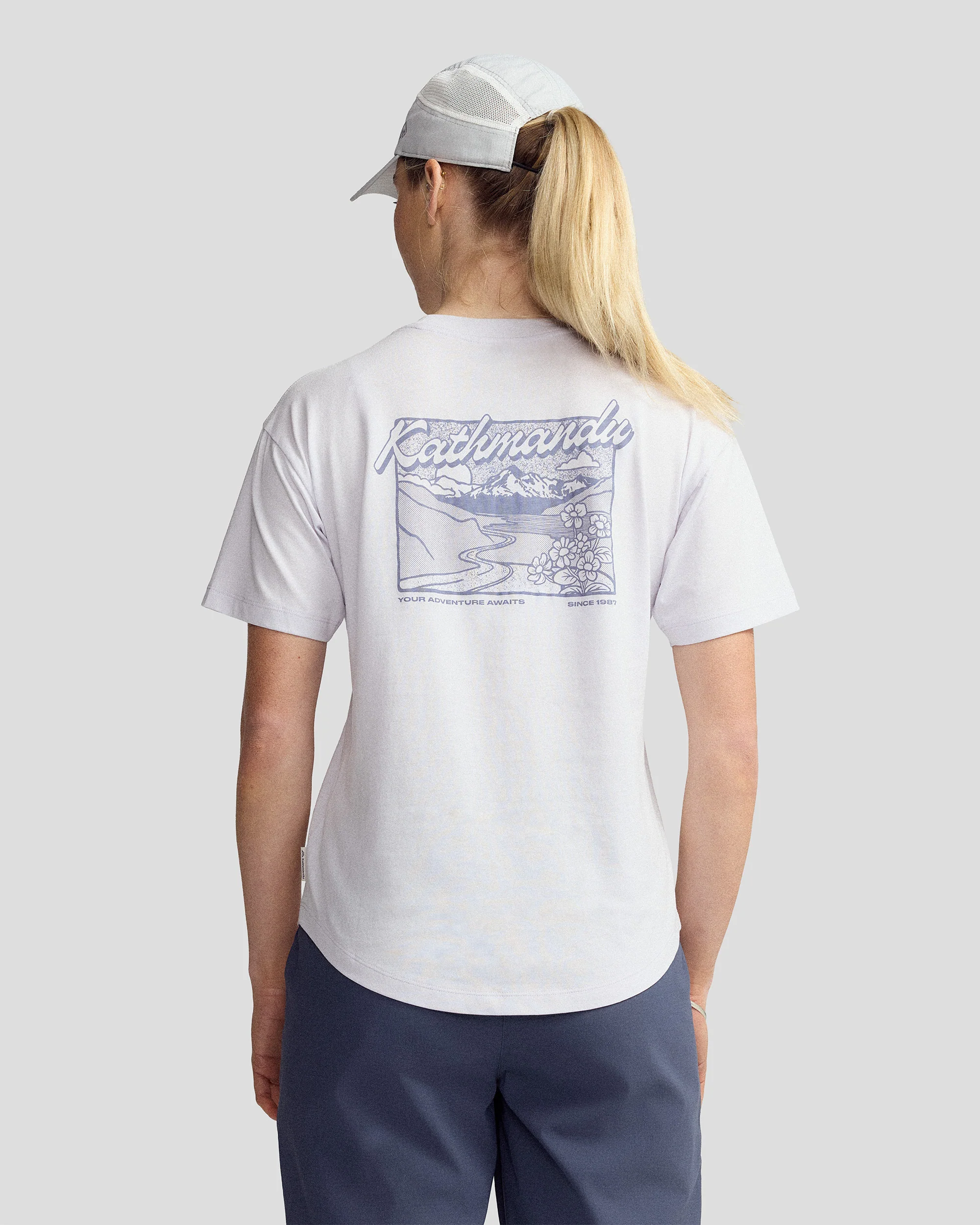 Women’s River Organic Cotton T-shirt - Bright Lilac - Image 6