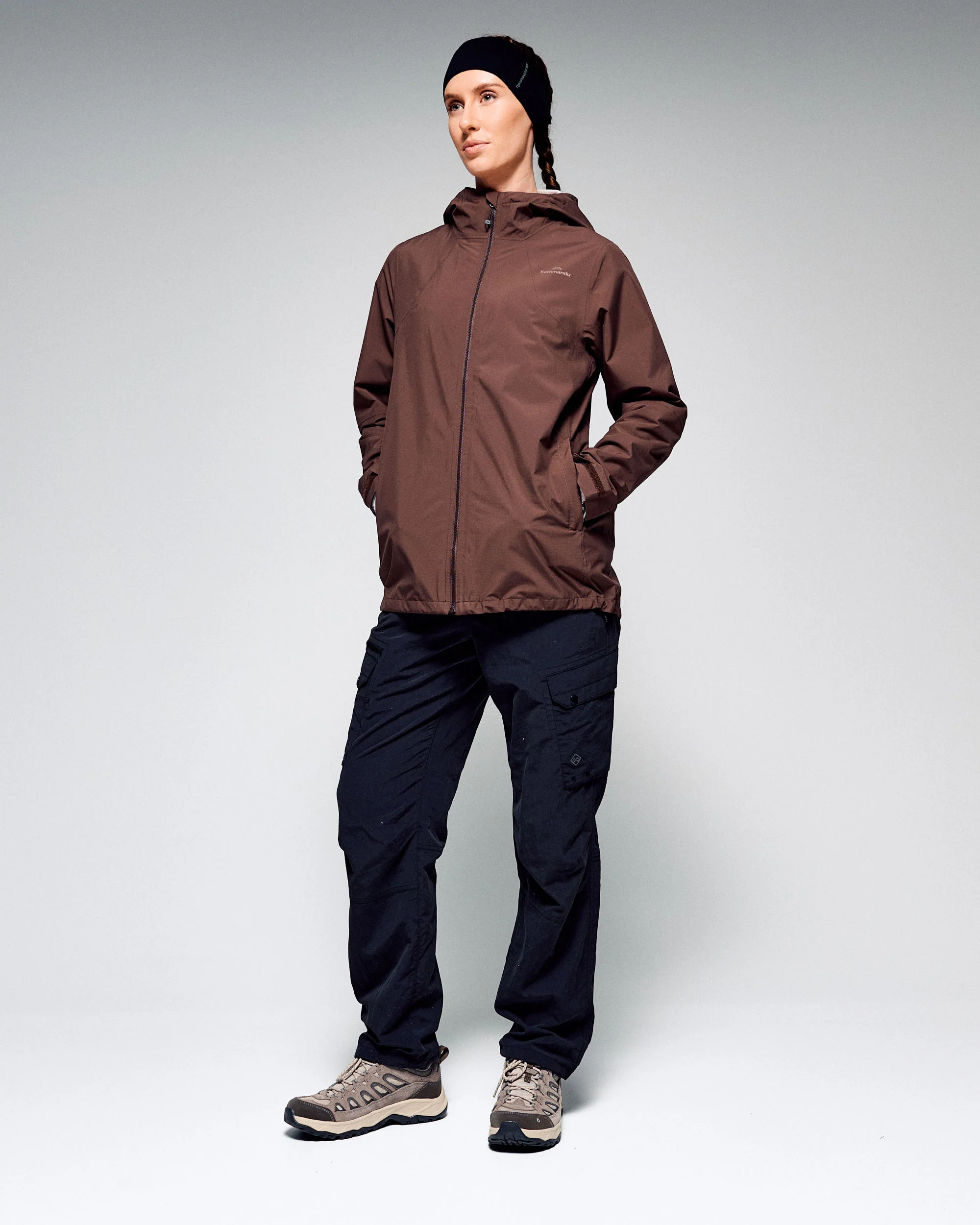 Women's Trailhead 3in1 Rain Hooded Jacket - Dark Taupe/Shroom - Image 4