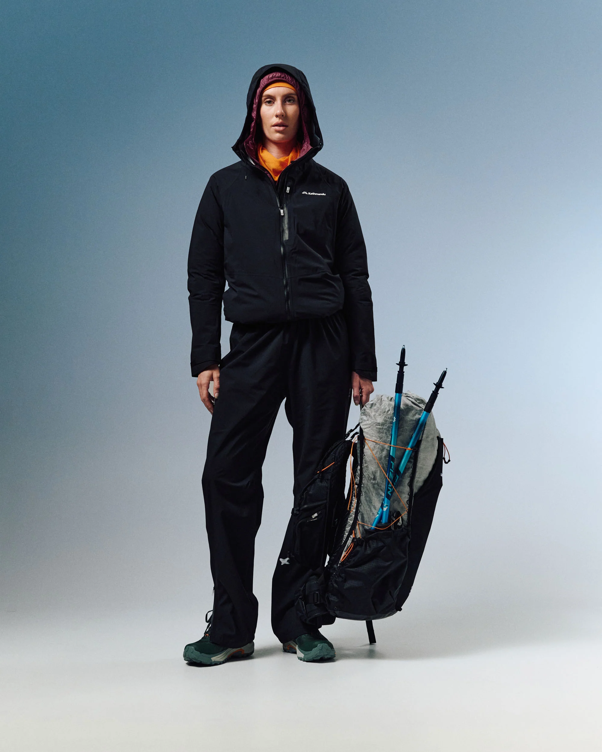 Women's XT Series Cordura 3L Rain Jacket - Black Stingray - Image 2