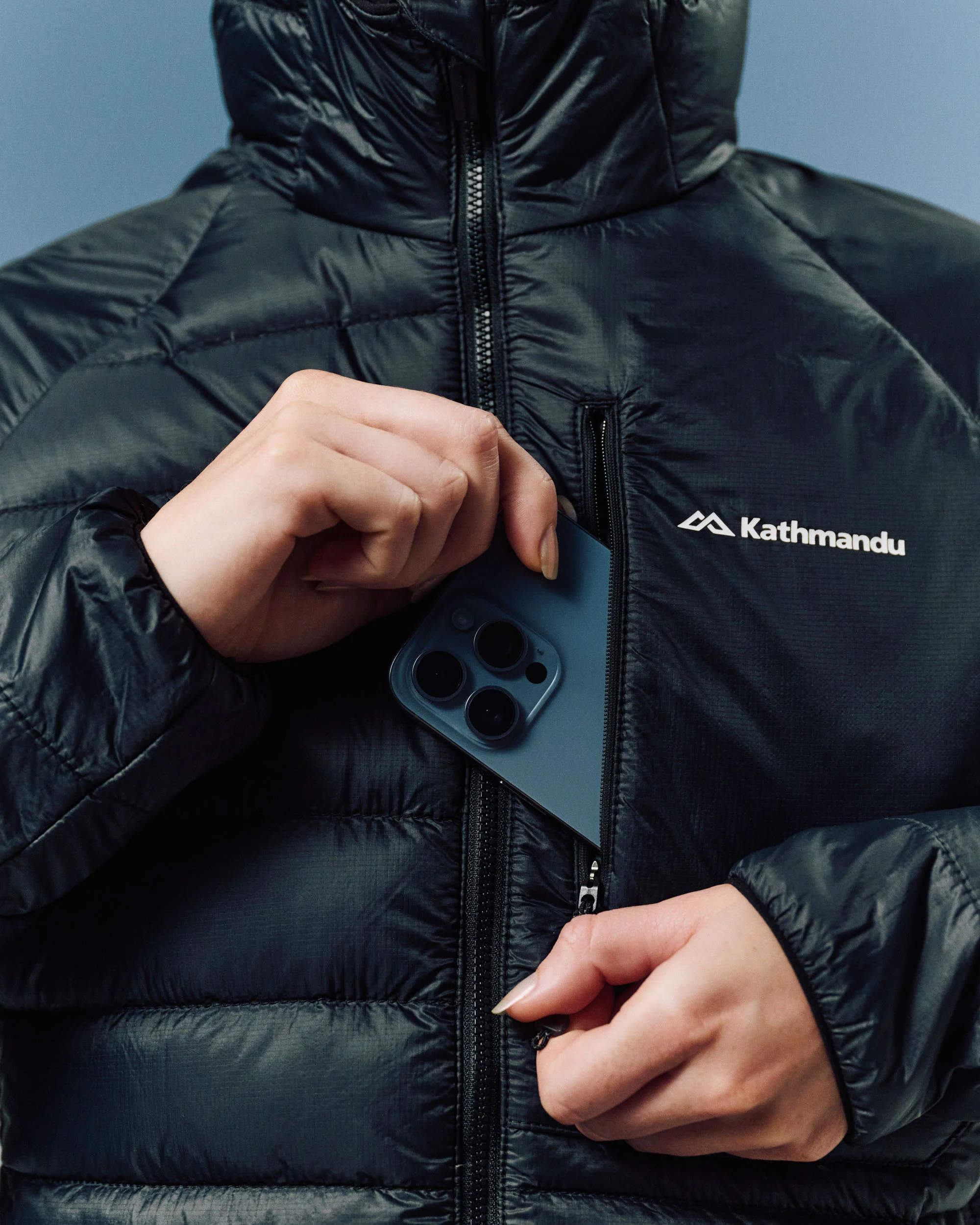 Women's XT Series Cordura LT Down Hooded Jacket - Black Stingray - Image 3