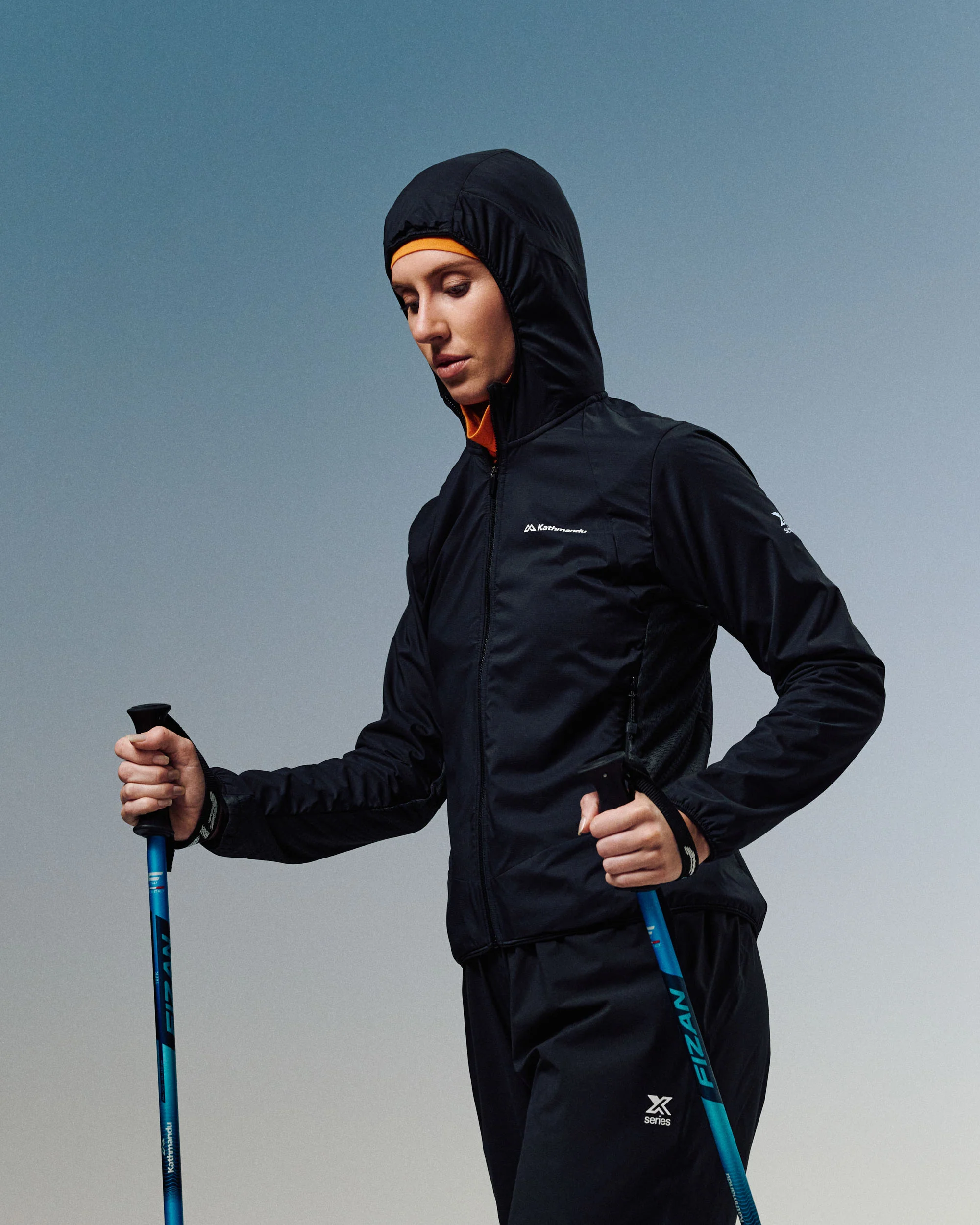 Women's XT Series Hybrid Octa Fleece Hood Jacket - Black Stingray